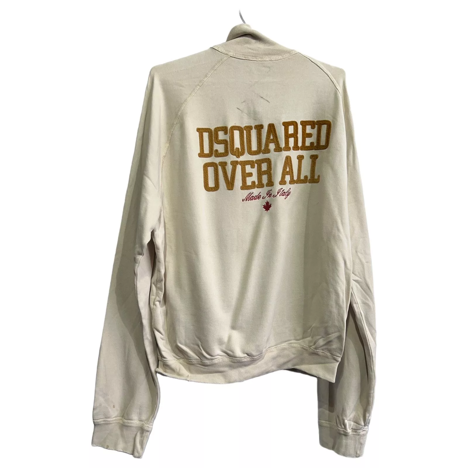 Dsquared2 Sweatshirts Hoodies Dsquared2 Dean zip sweatshirt oversize Pullover size 2XL Beige
