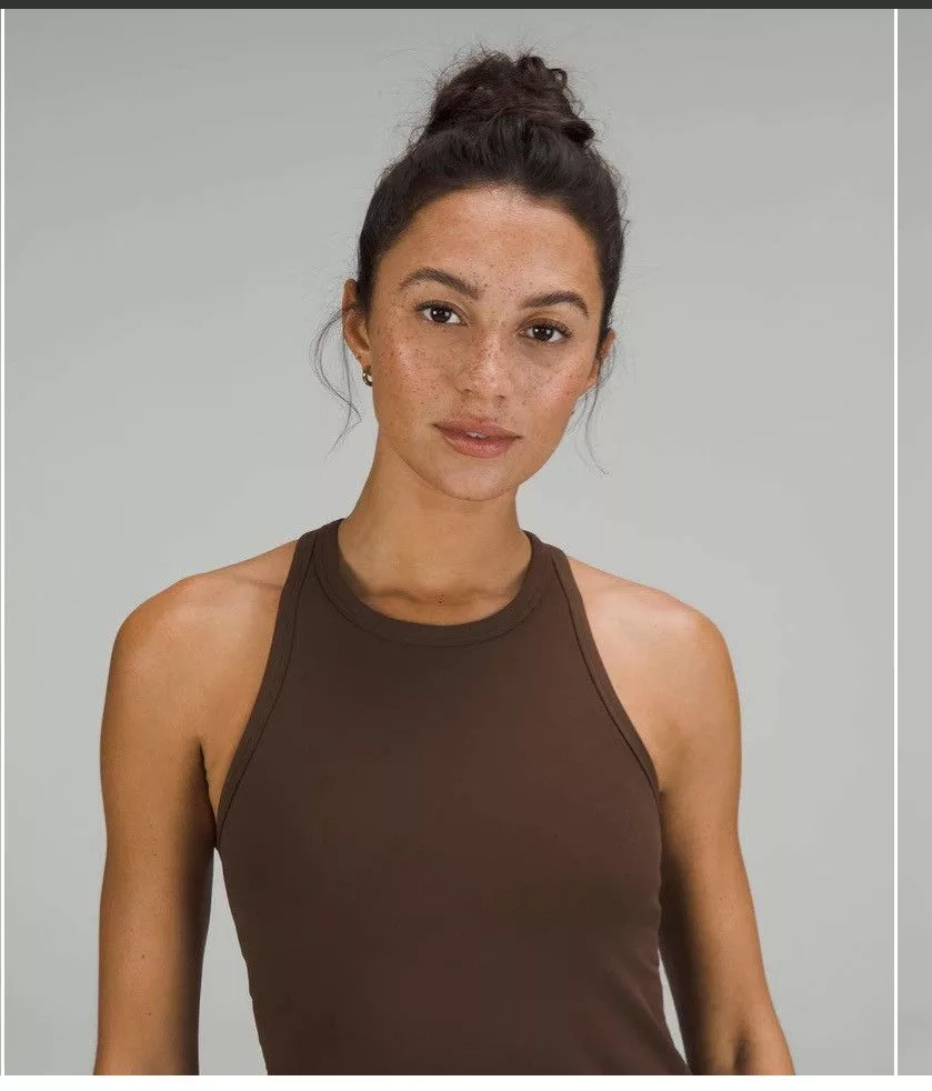 Lululemon Tank Tops Lululemon Align Waist-Length Racerback Tank Top Java size 4 Brown