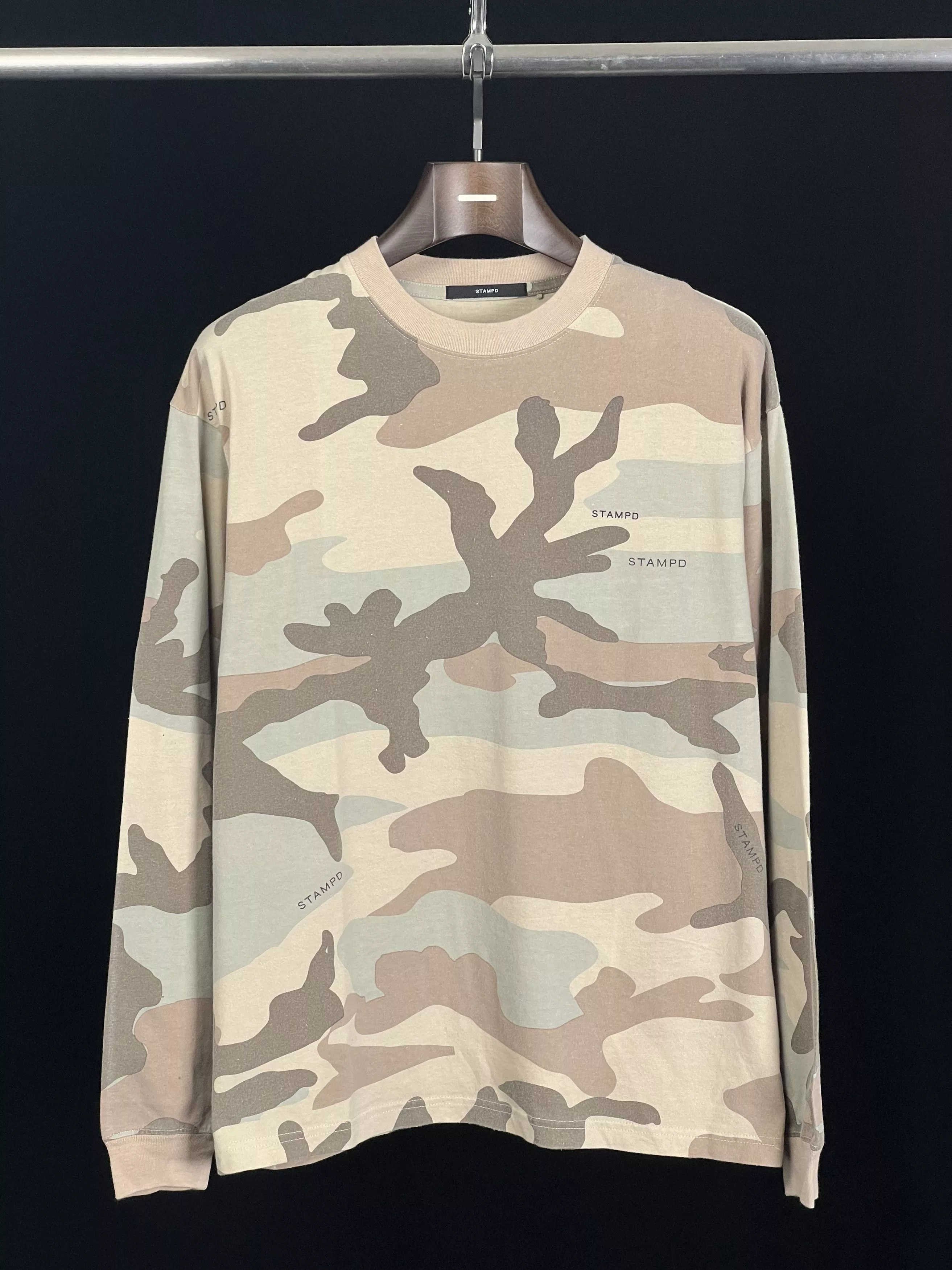 Stampd Long Sleeve T Shirts STAMPD CAMO PALM RELAXED LS TEE Size M Multi