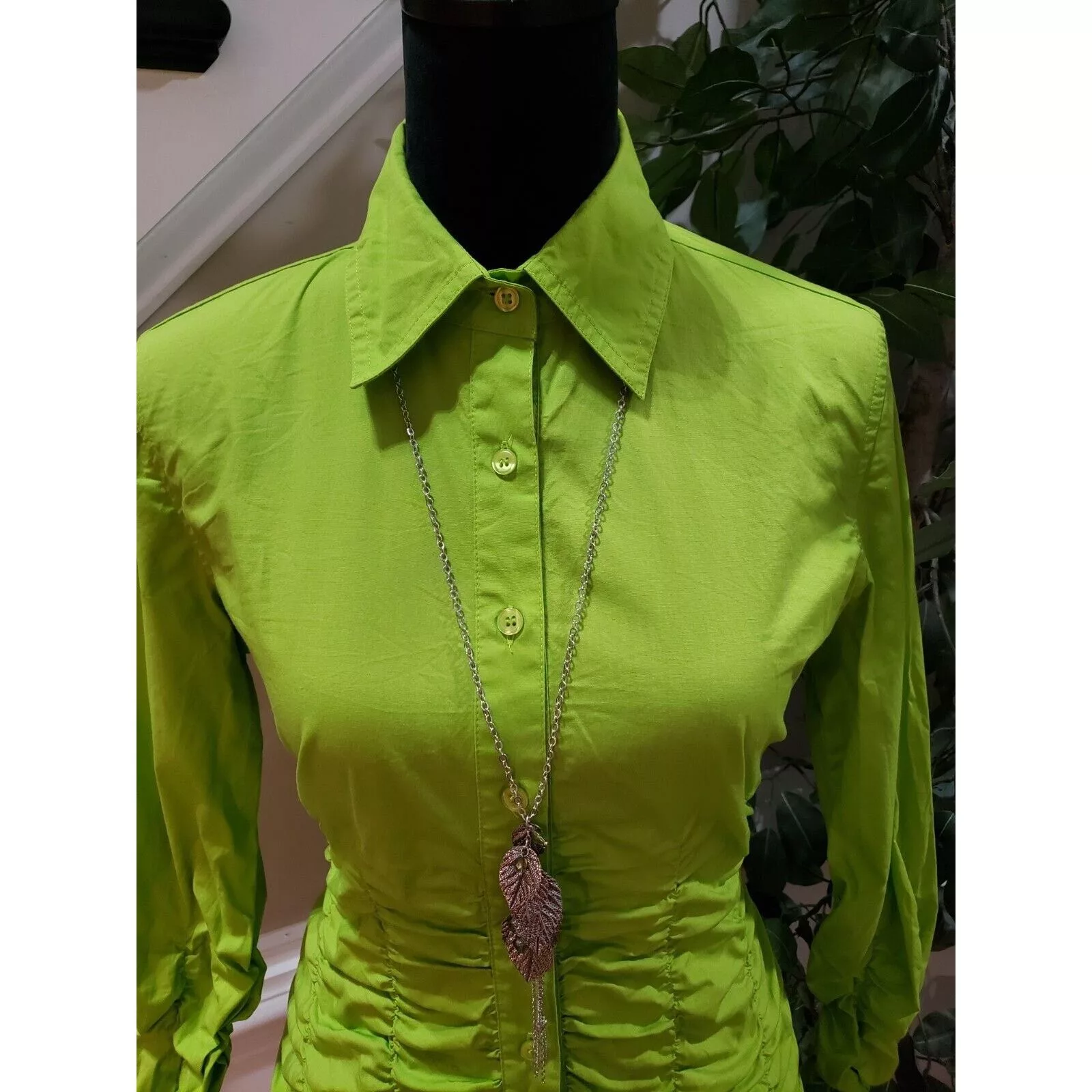 Other Button Ups Other Metro Style Cotton Collared Long Sleeve Button Down Shirt 8 Green