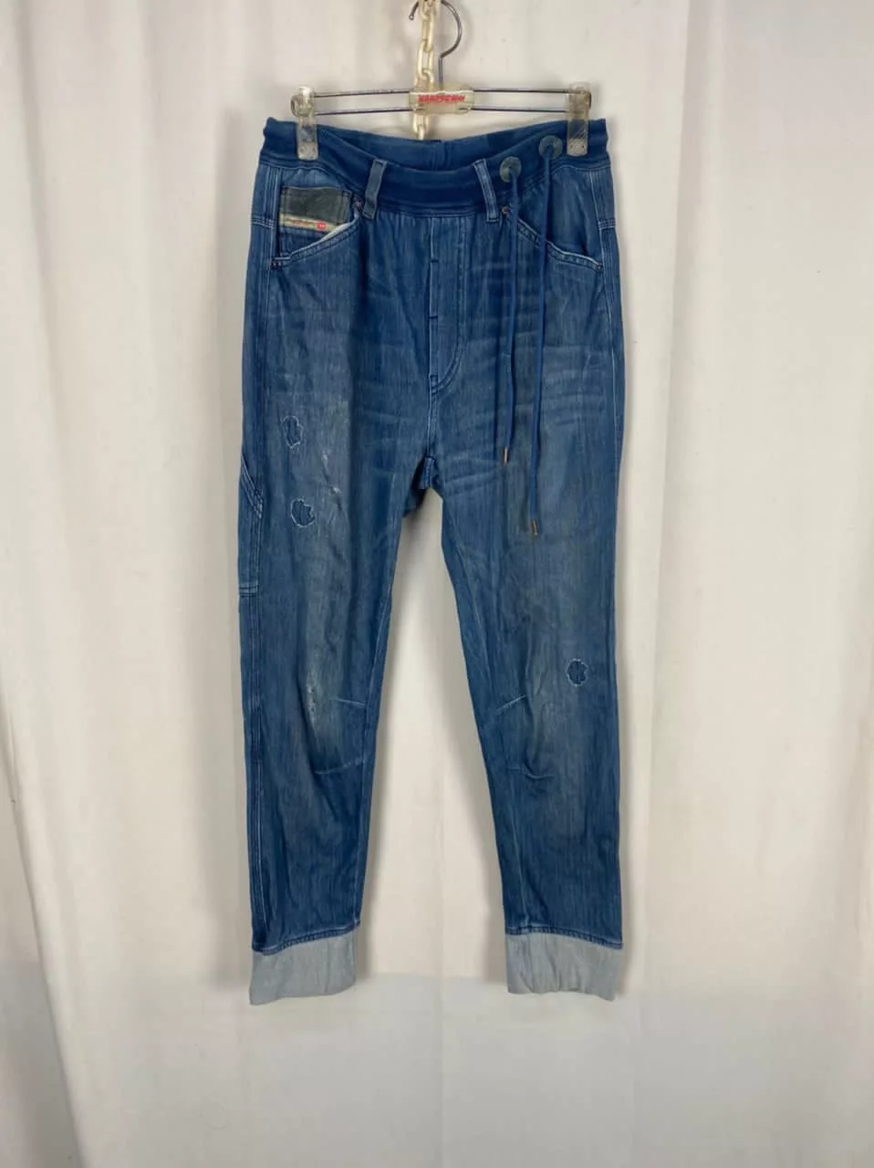 Designer Sweatpants Joggers Designer × Diesel × Other 🔥unisex🔥Diesel patchwork design joggerpants size 26-33 Blue