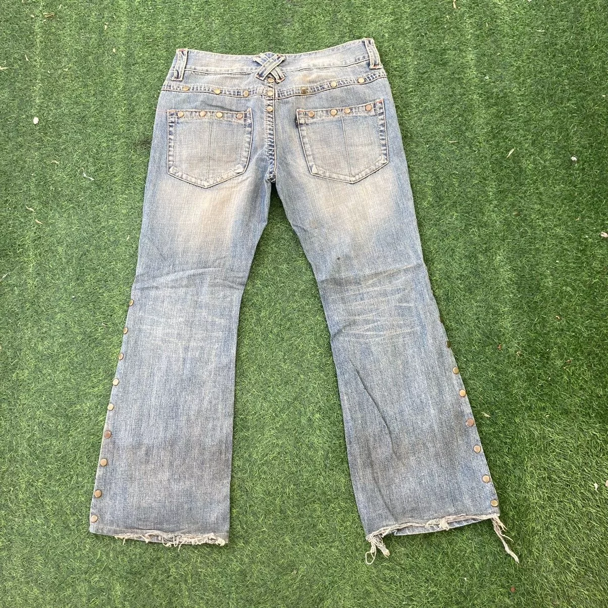 Vanquish Denim VANQUISH BOOTCUT RIPED STYLE JEANS Blue
