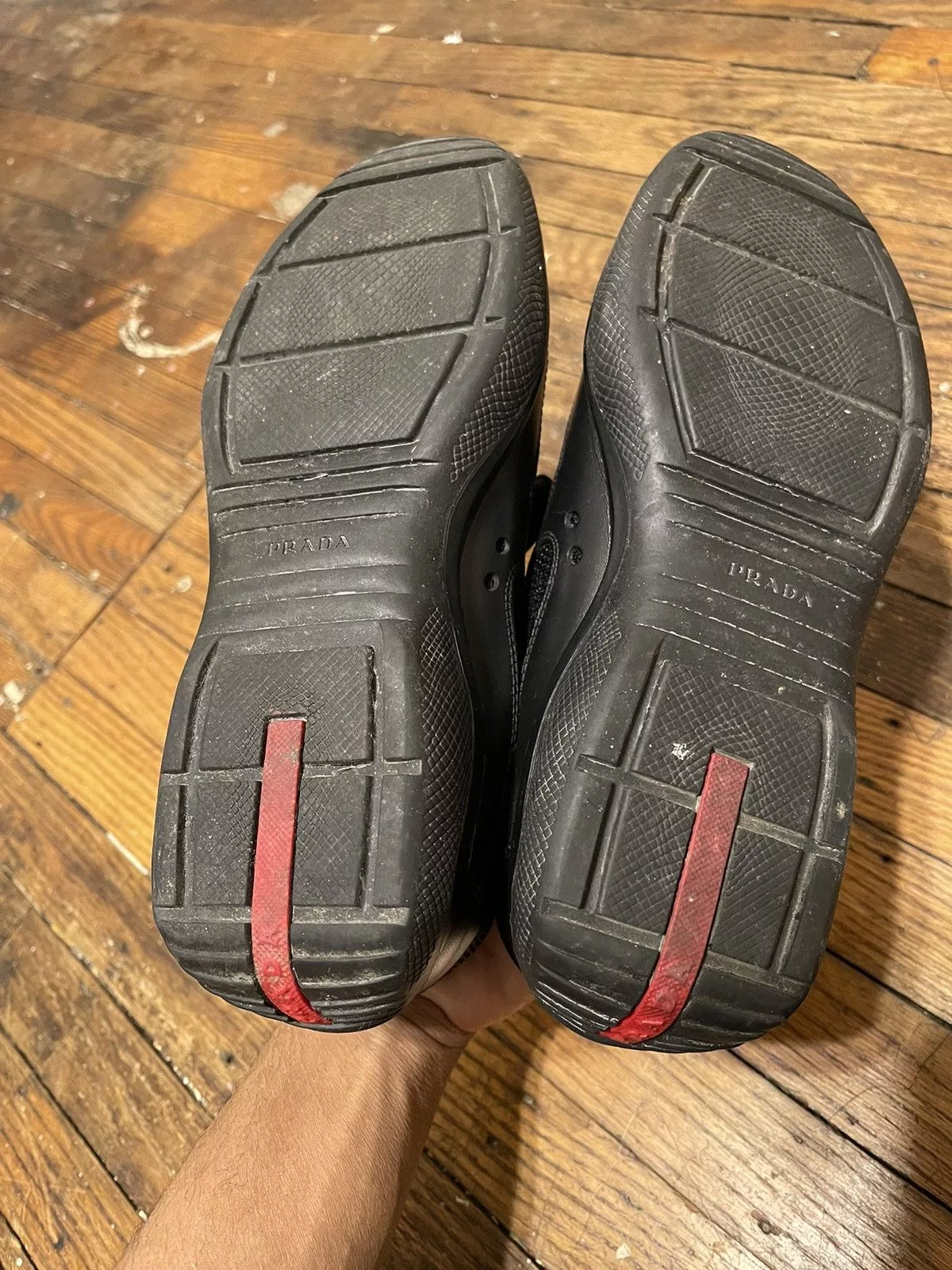 Prada Low Top Sneakers Prada American Cups Black
