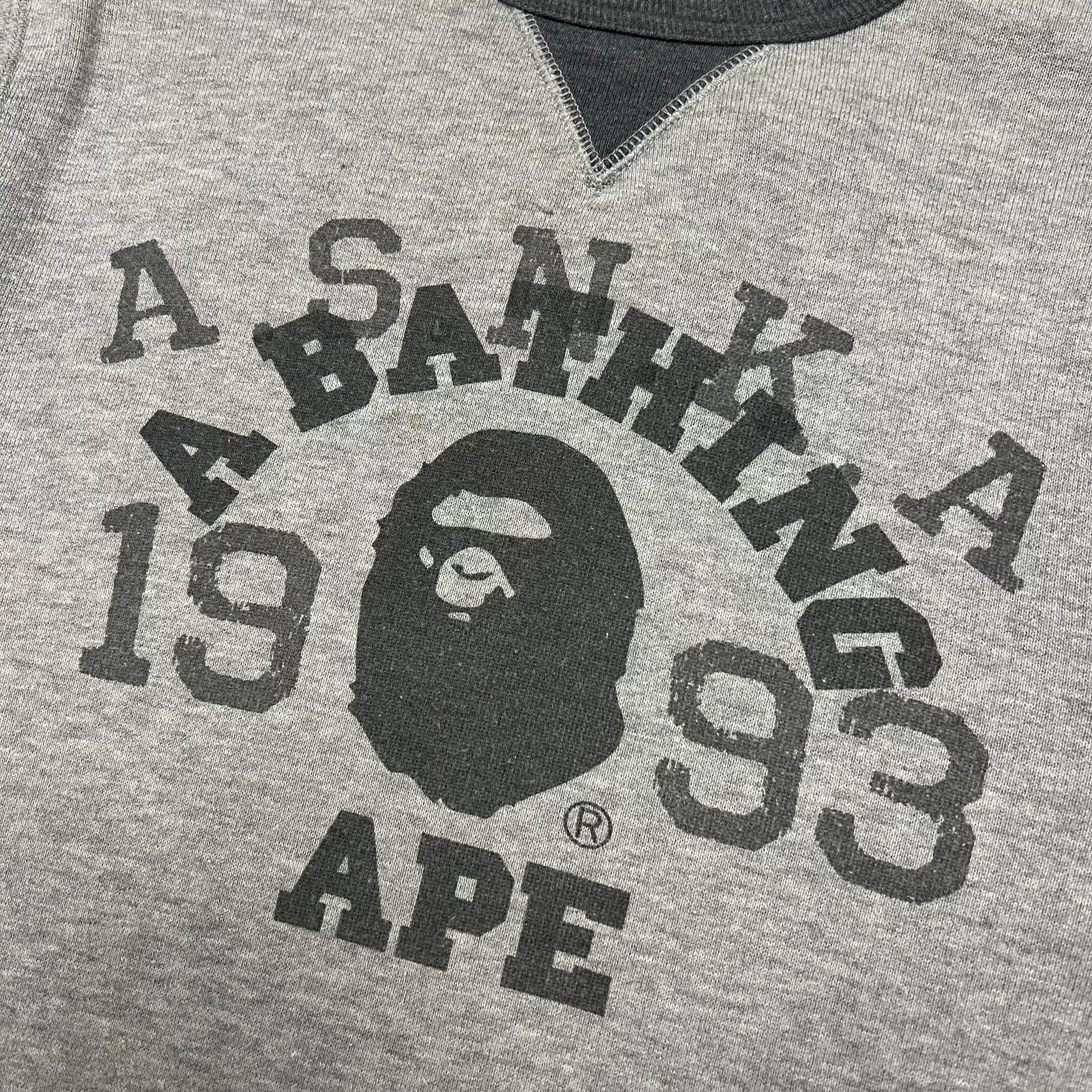 Bape Sweatshirts Bape College Crewneck Gray