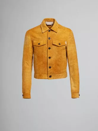 Marni Leather Jackets Marni o1srvl11e0724 Leather Jacket in Yellow