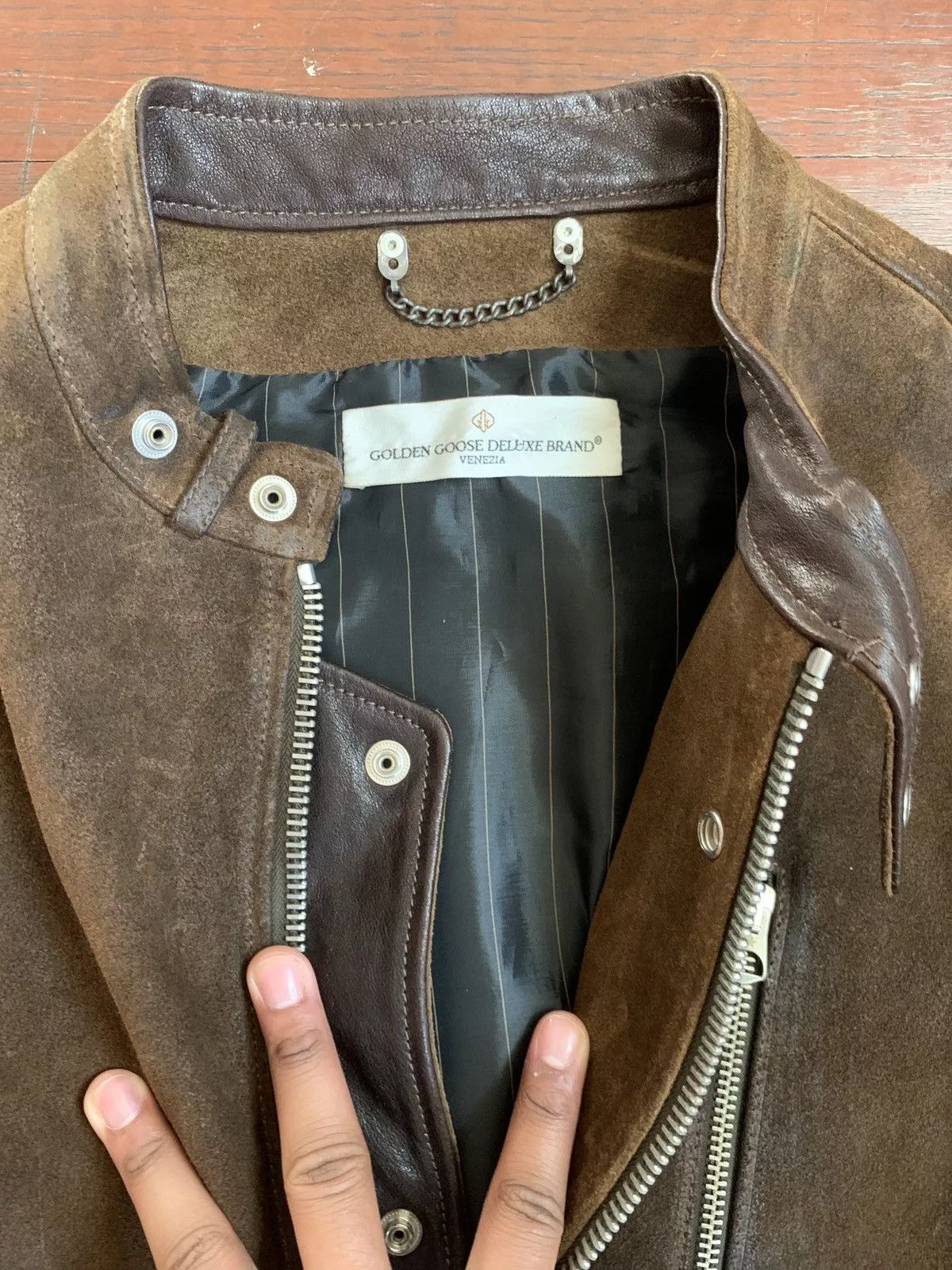 Golden Goose Leather Jackets Golden Goose Leather Biker Jacket Brown