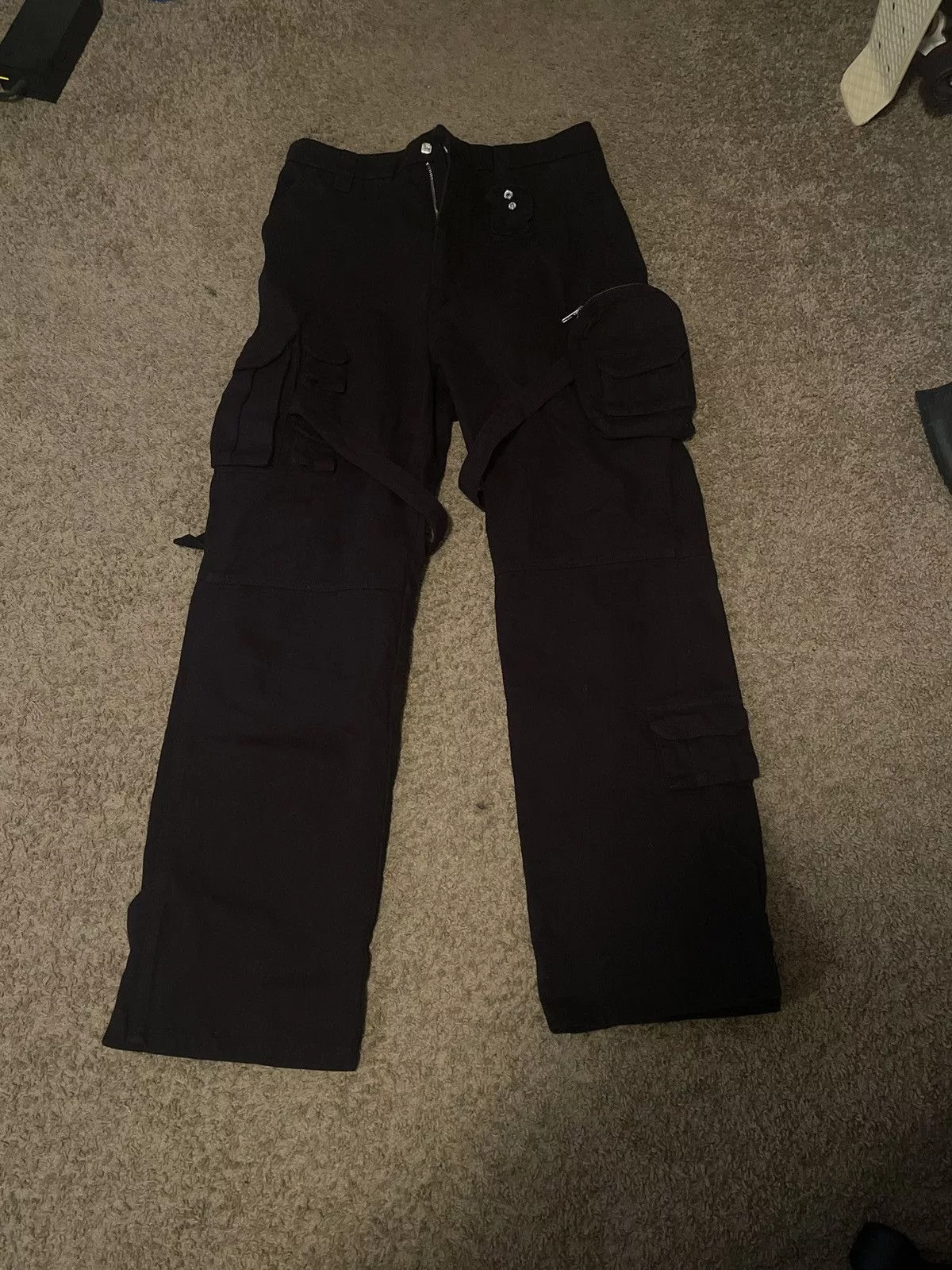 Designer Casual Pants Designer Cargo pant Black