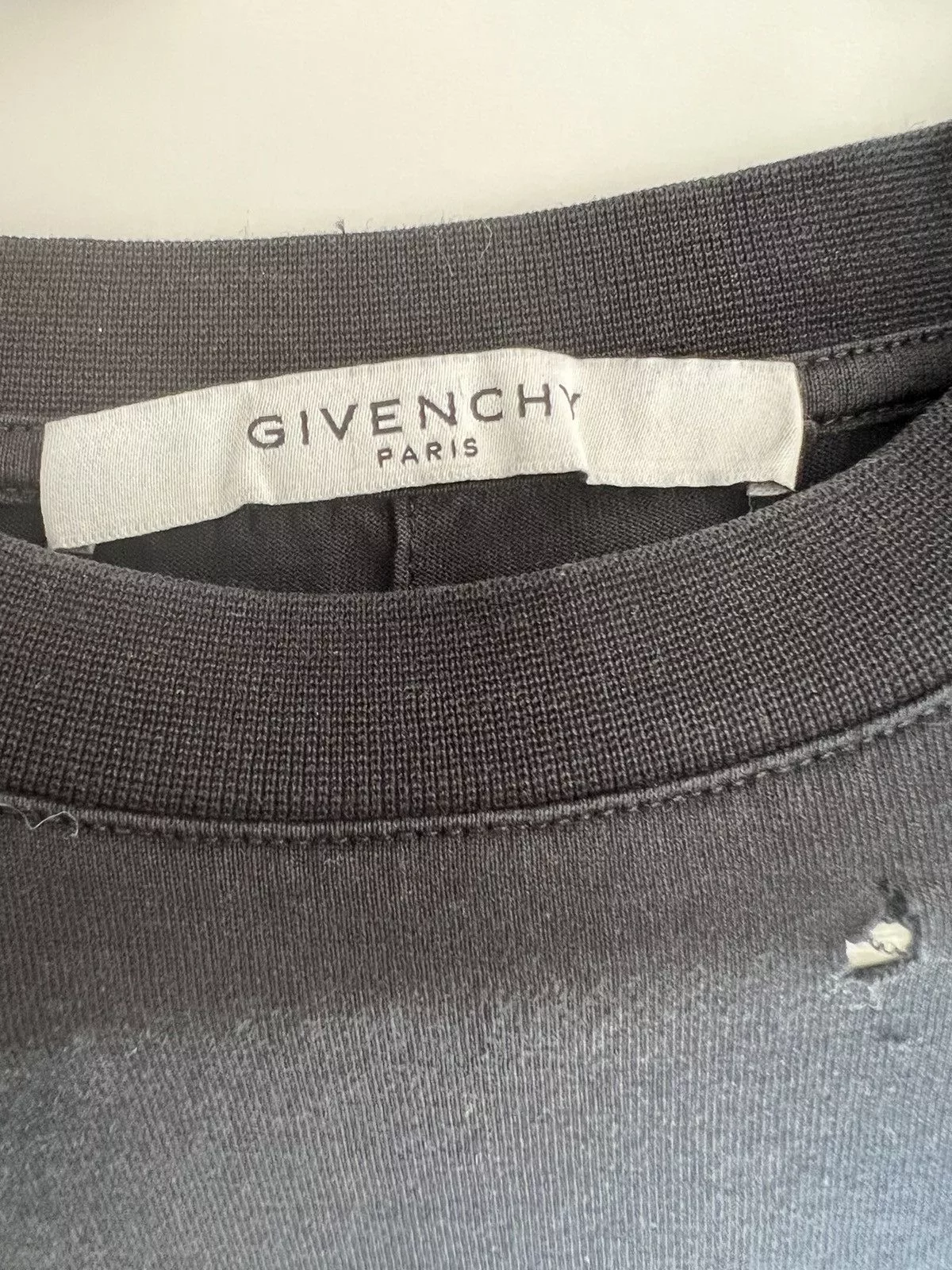 Givenchy Short Sleeve T Shirts Givenchy Distressed T Shirt Black