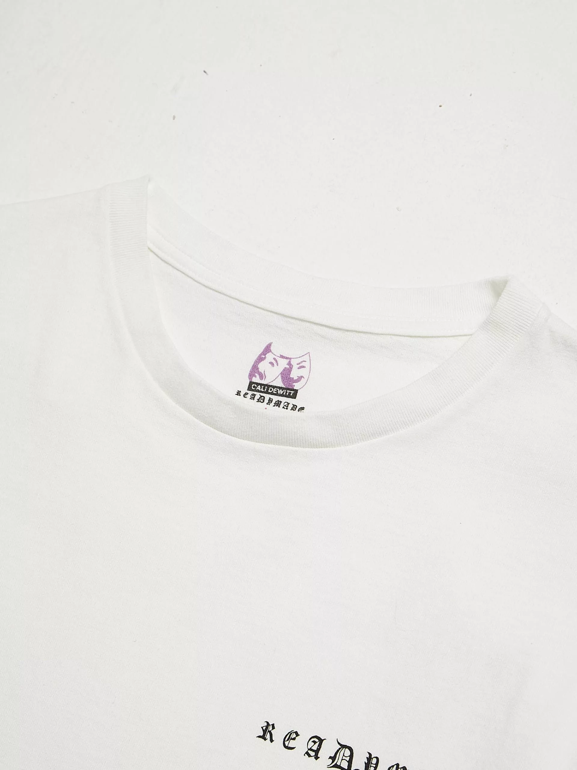READYMADE Short Sleeve T Shirts READYMADE White Logo Printed Cotton T Shirt