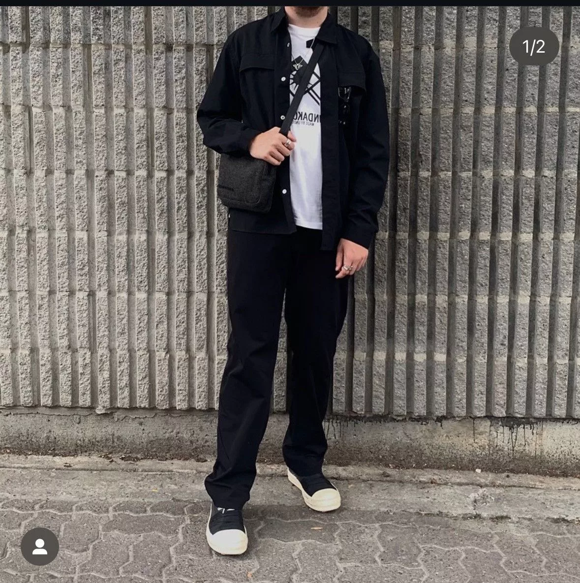 Undercover Shirts Button Ups Undercover 1999/2000 Ambivalence Overshirt Black