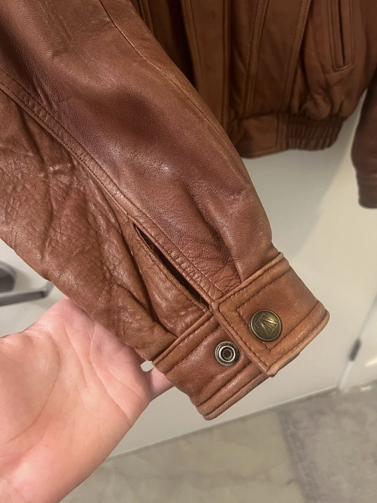 Vintage Leather Jackets Vintage Cropped leather jacket Brown