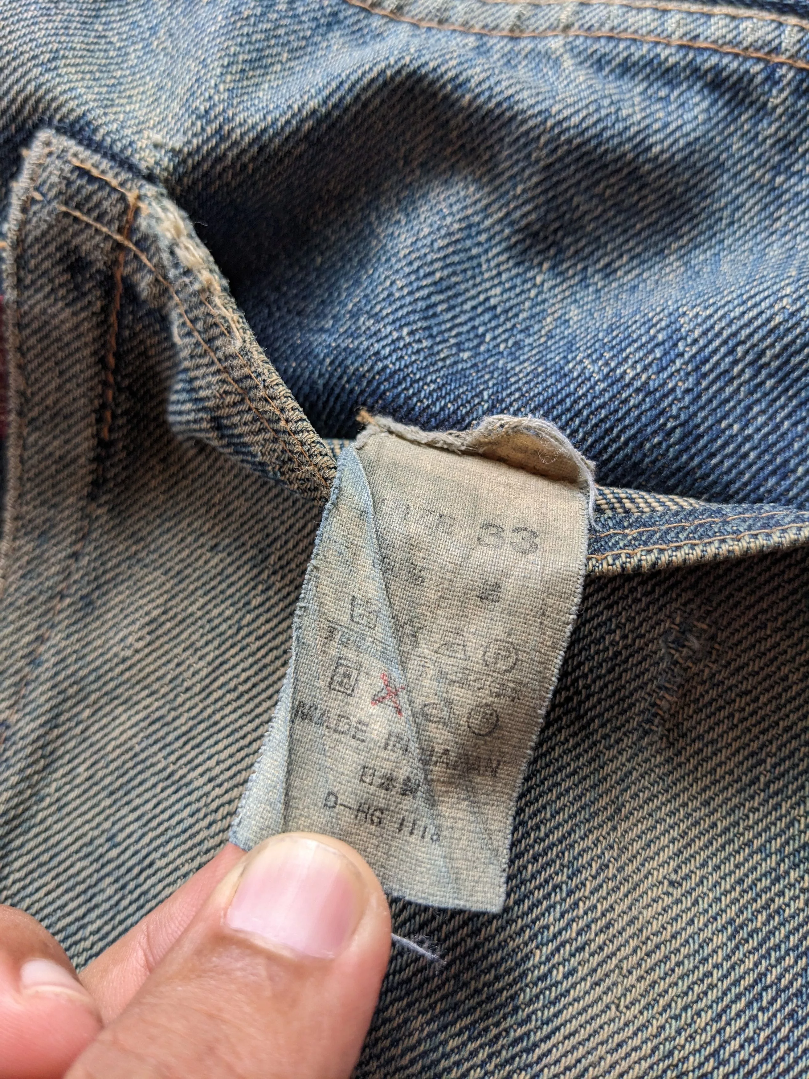 Denime Denim Vintage DENIME distressed rusty selvedge Multi