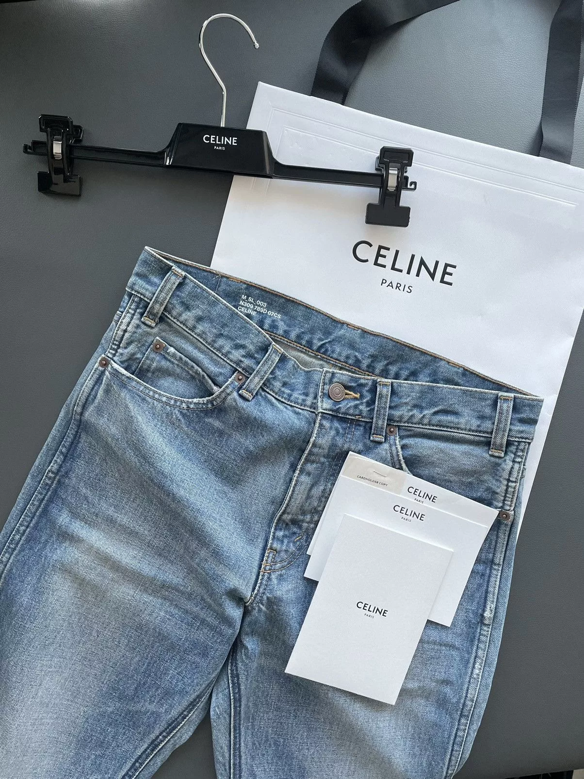 Celine Denim Celine × Hedi Slimane Sold Out Rare Brand NEW M_SL_003 Low Rise Slim Skinny Denim Blue