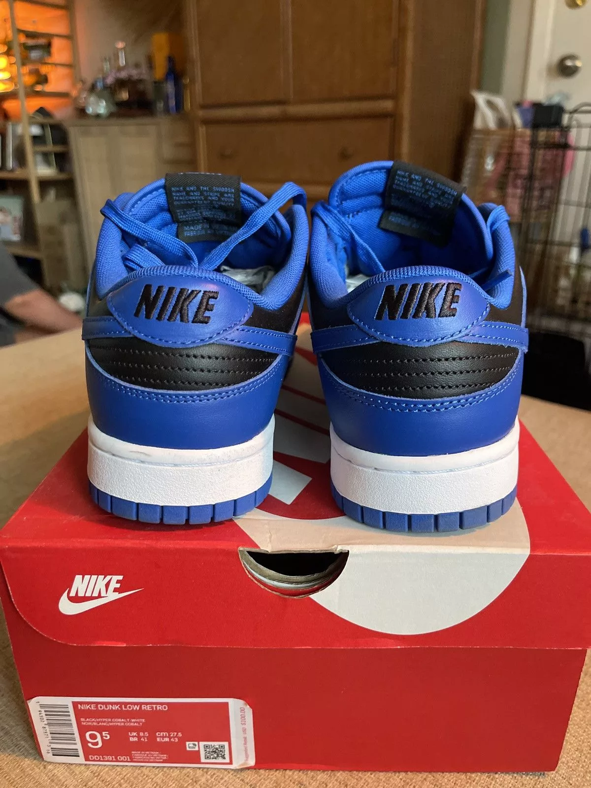 Nike Casual Leather Shoes Nike Dunk Low Retro Hyper Cobalt Multi