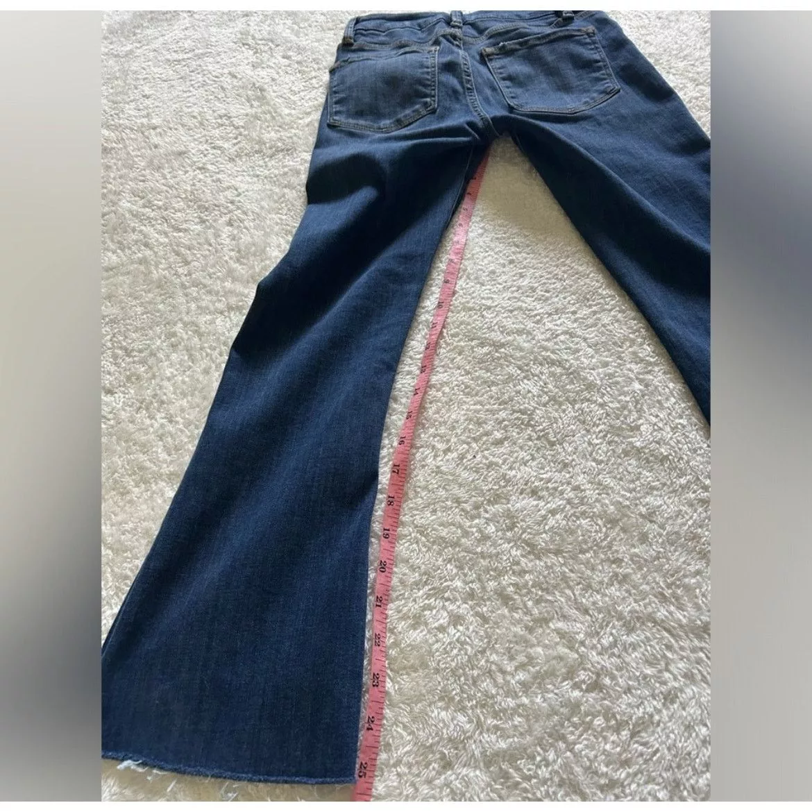 Frame Jeans FRAME Le Crop Mini Boot Dark Blue Jean Size 26