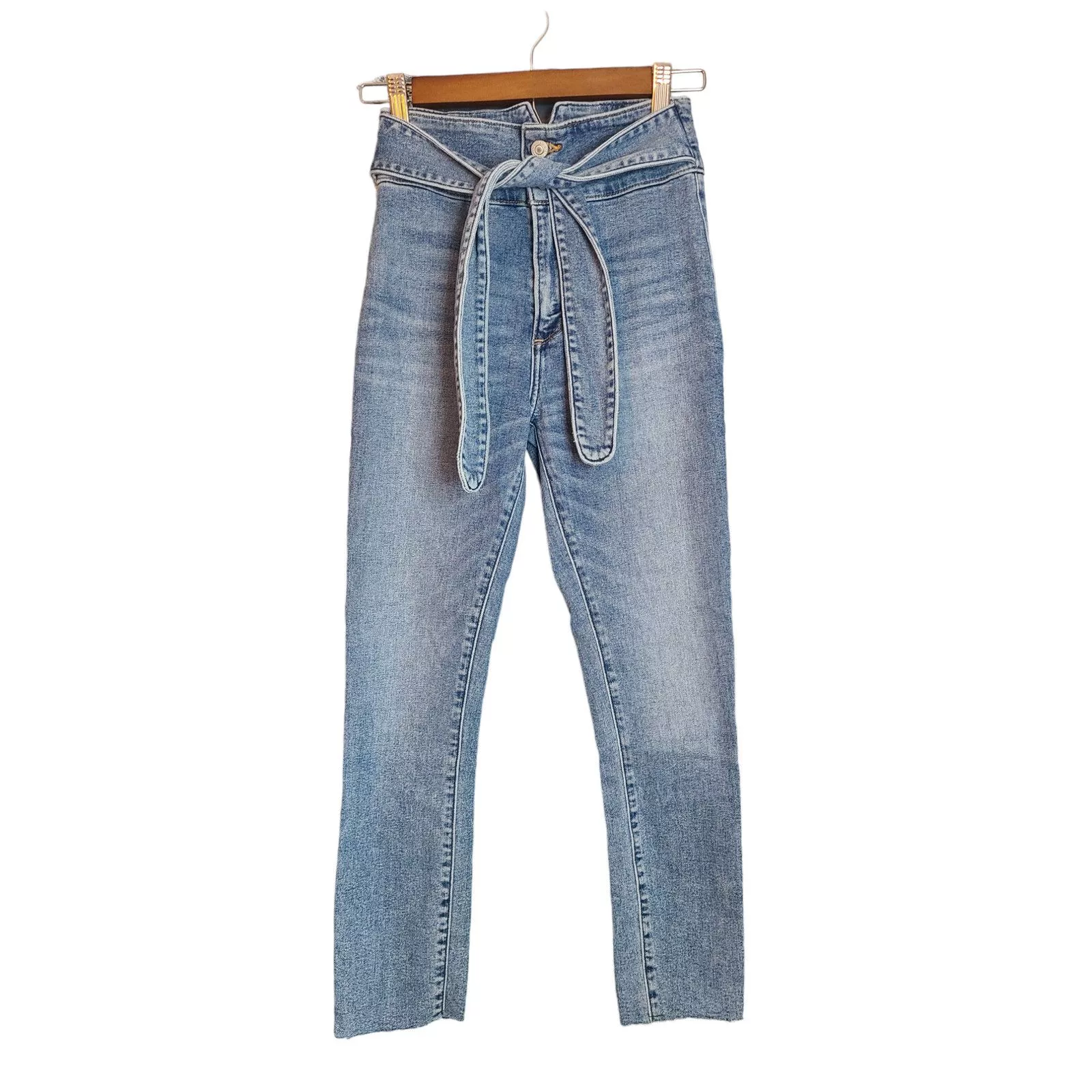 Abercrombie & Fitch Jeans Abercrombie & Fitch Abercrombie and Fitch Ultra High Rise Super Skinny Ankle Blue