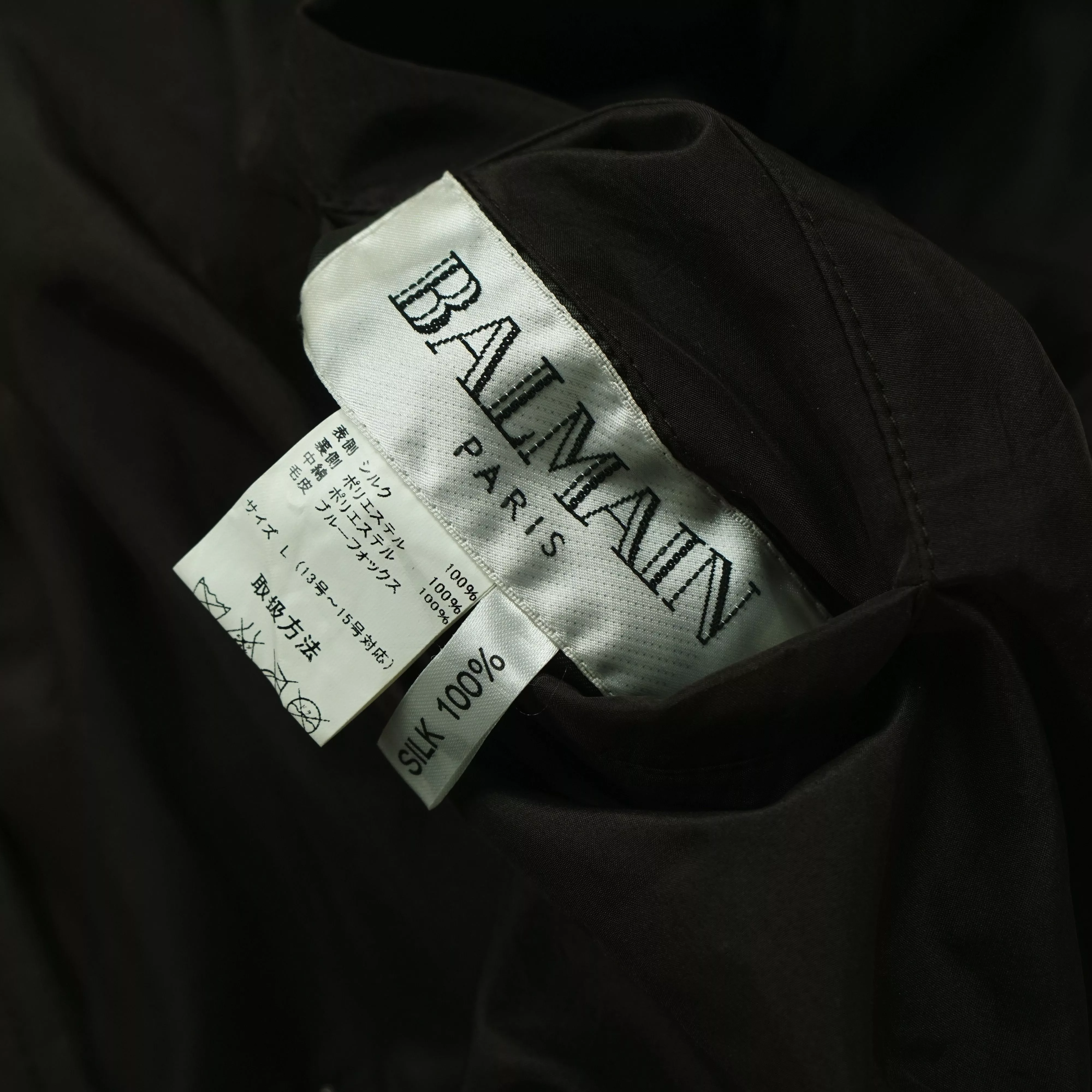 Balmain Jackets Balmain × Vintage Balmain Silk Blue Fox Fur Jacket Multi Luxury