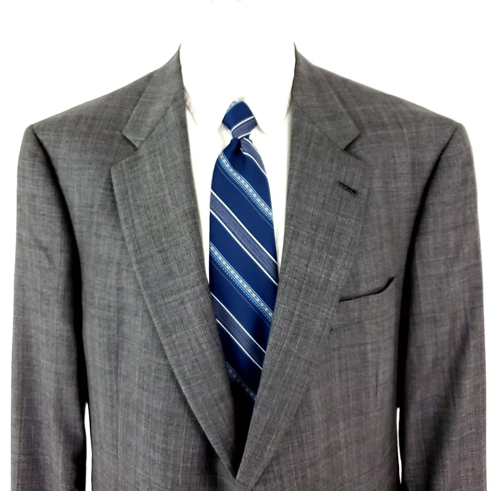 Hart Schaffner Marx Blazers Hart Schaffner Marx Gold Trumpeter Wool 2 Button Blazer 44L Gray