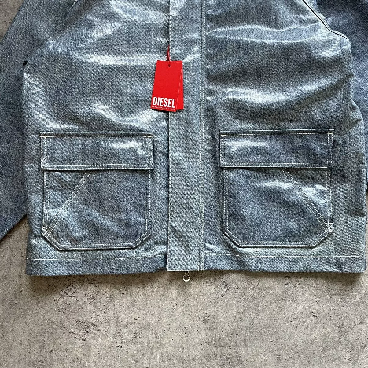 Diesel Raincoats Diesel D-Sury Giacca Raincoat Denim Jacket Blue