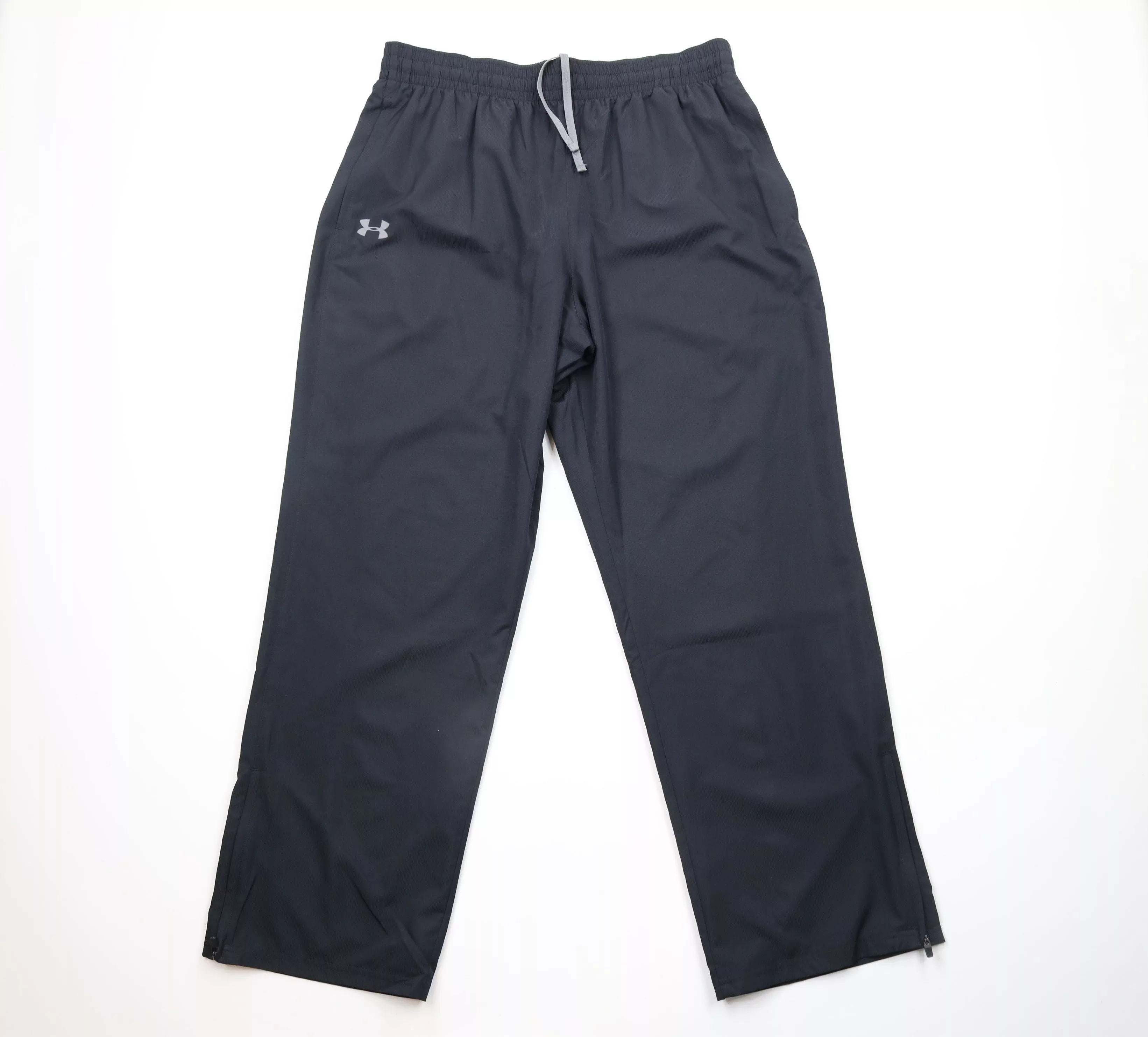 Under Armour Casual Pants Under Armour × Vintage Under Armour Lined Wide Leg Windbreaker Warm Up Pants Black