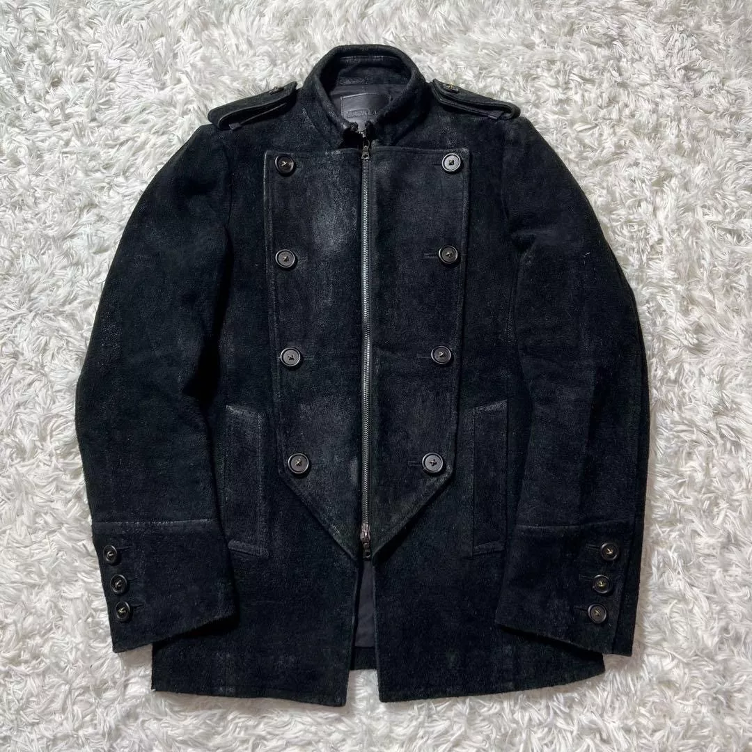 Isamu Katayama Backlash Leather Jackets Isamu Katayama Backlash ISAMU KATAYAMA Buffalo Leather Napoleon Jacket Black