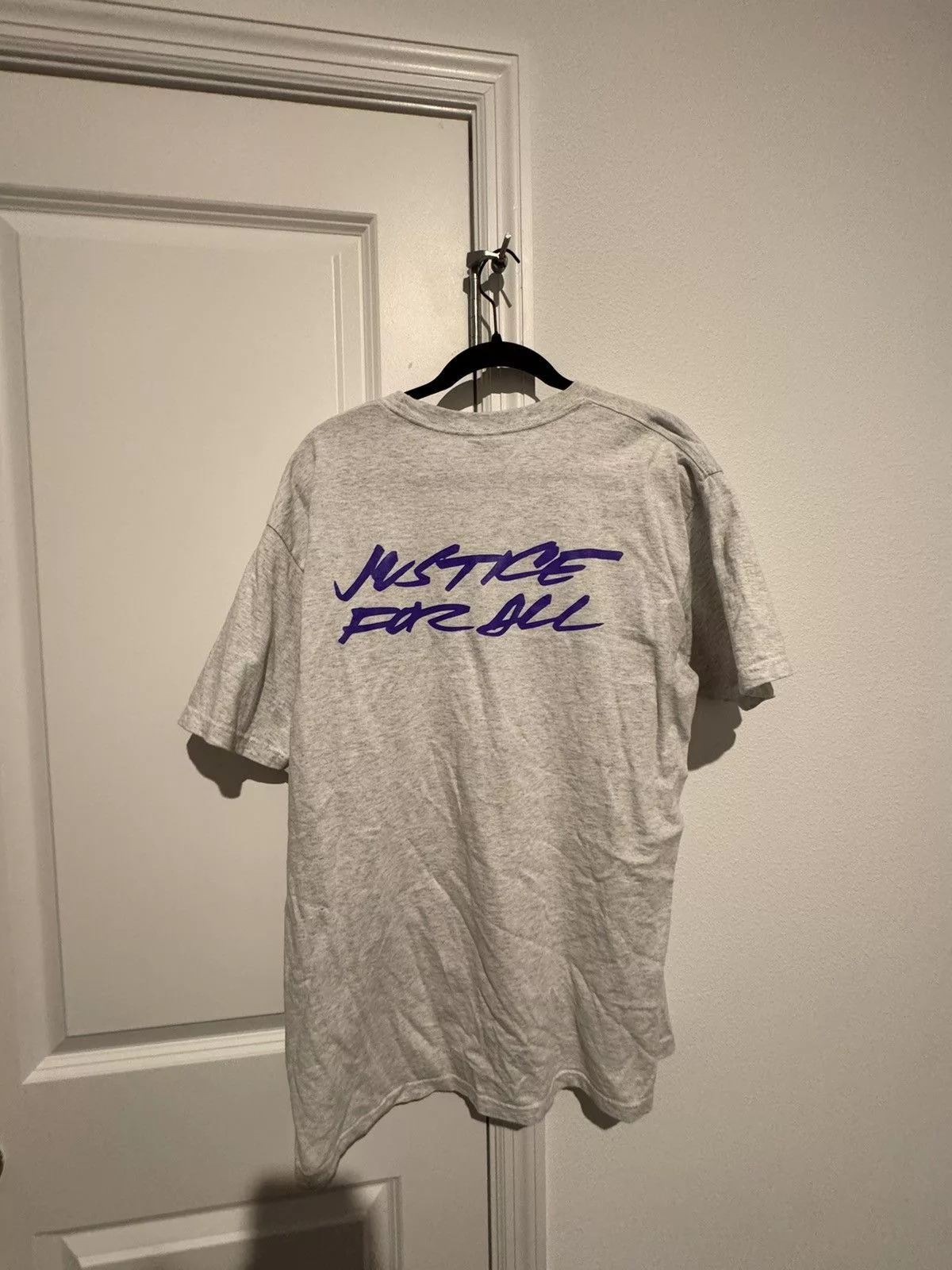 Supreme Short Sleeve T Shirts Supreme justice for all Gray