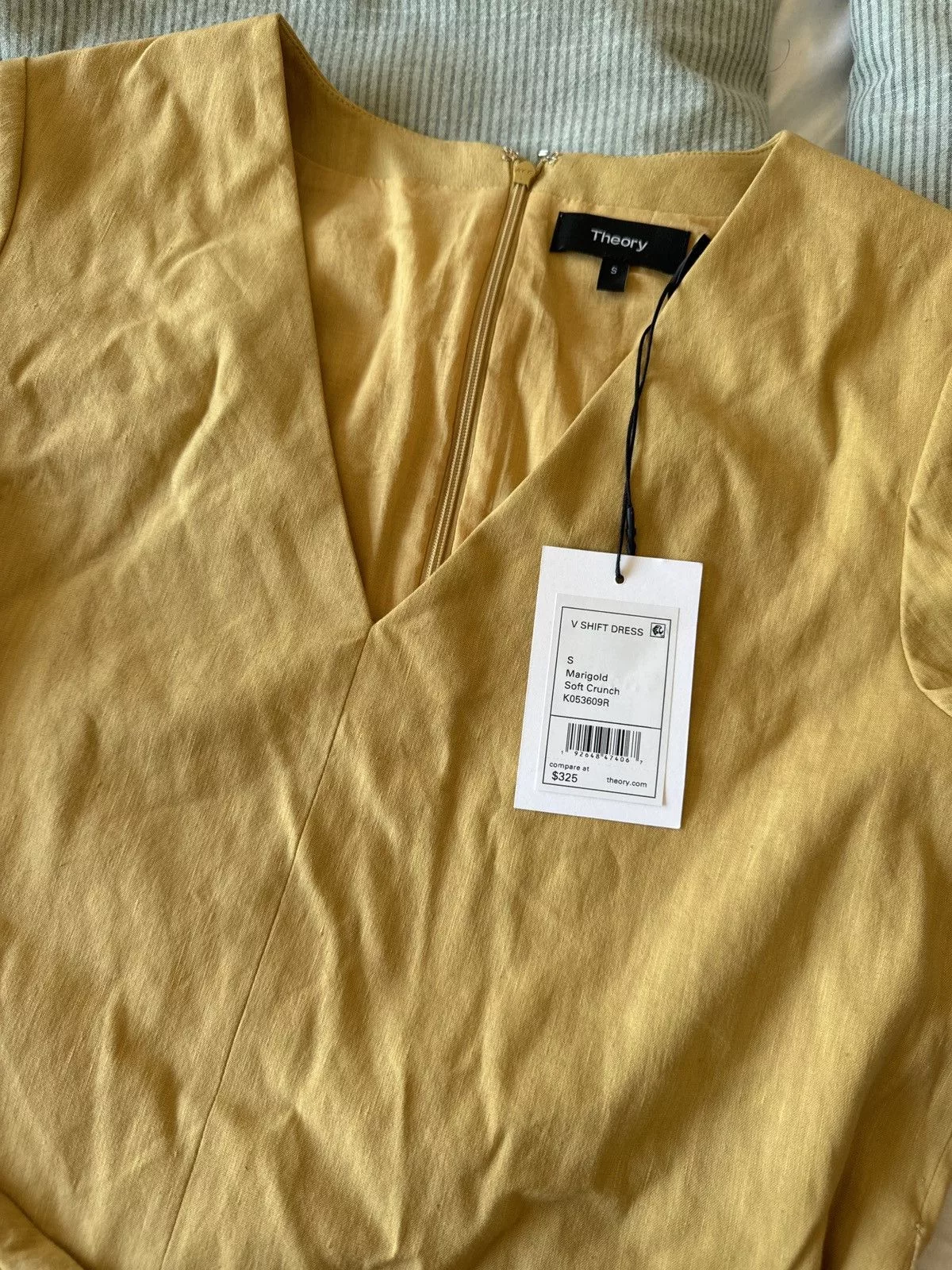 Theory Midi Dresses V Shift Dress from Theory Yellow