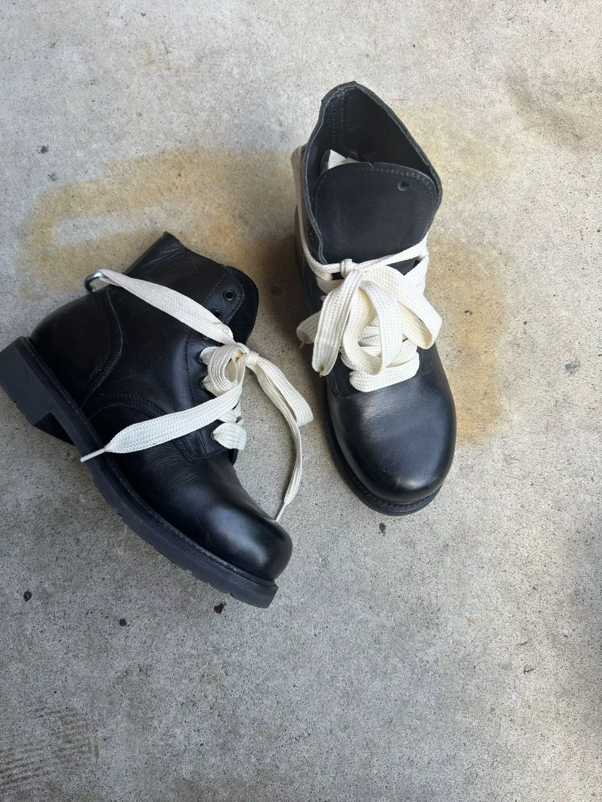 Other Boots Other 1980s Vintage Leather Combat Ankle Boots Black