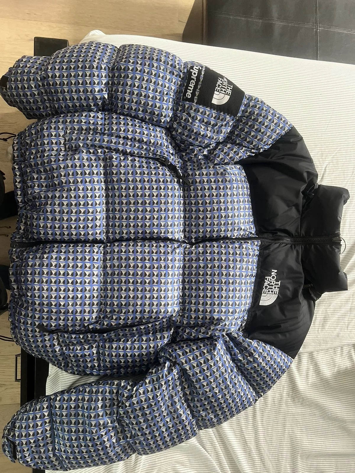 Supreme Light Jackets Supreme North Face Nuptse Blue