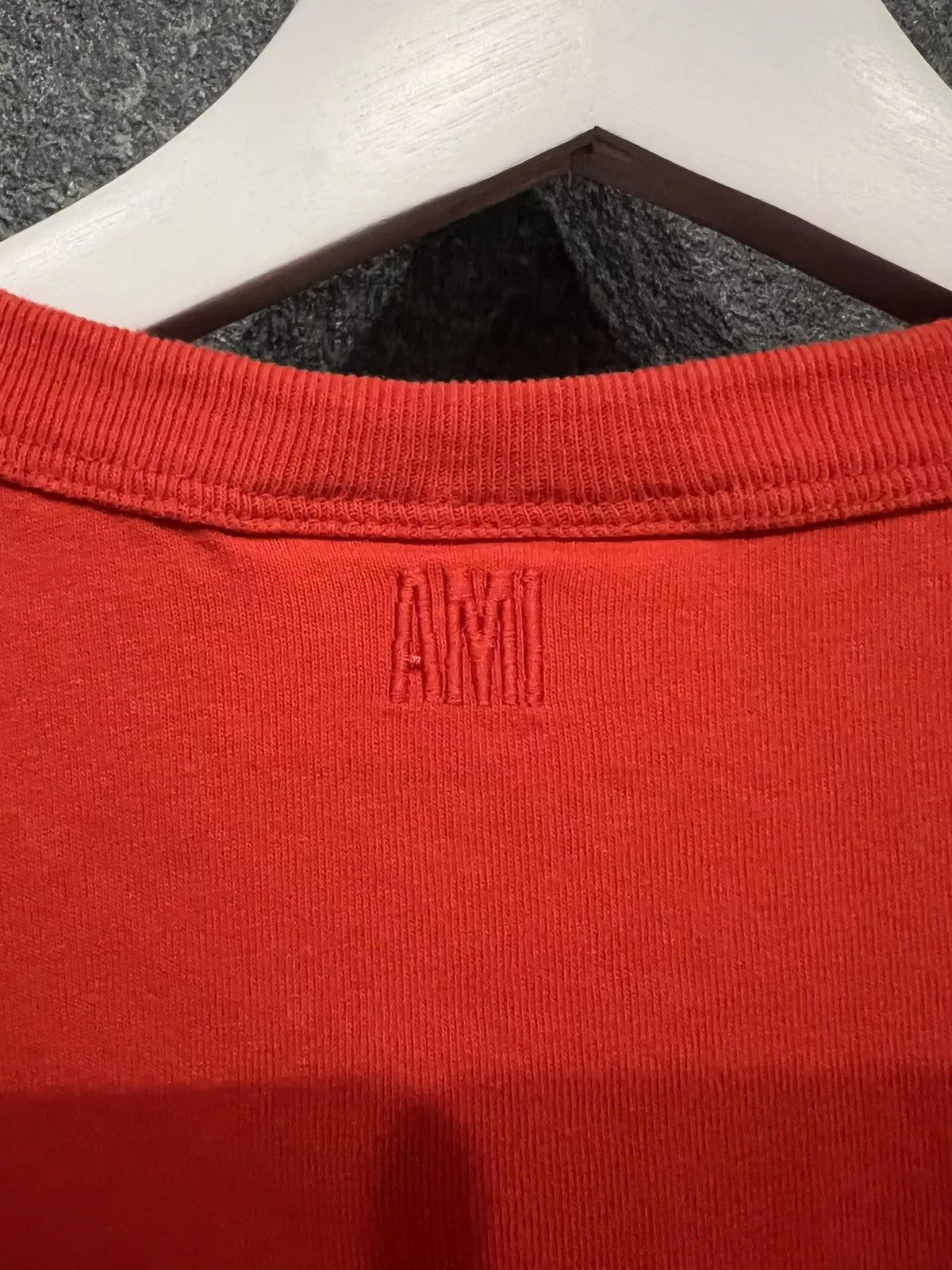 AMI Short Sleeve T Shirts AMI tshirt red medium