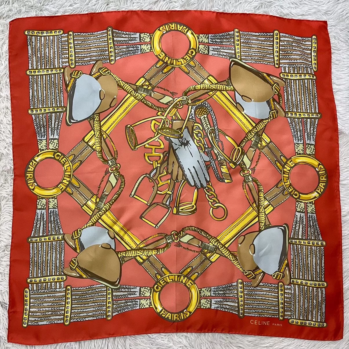 Celine Scarves Celine silk scarves Orange