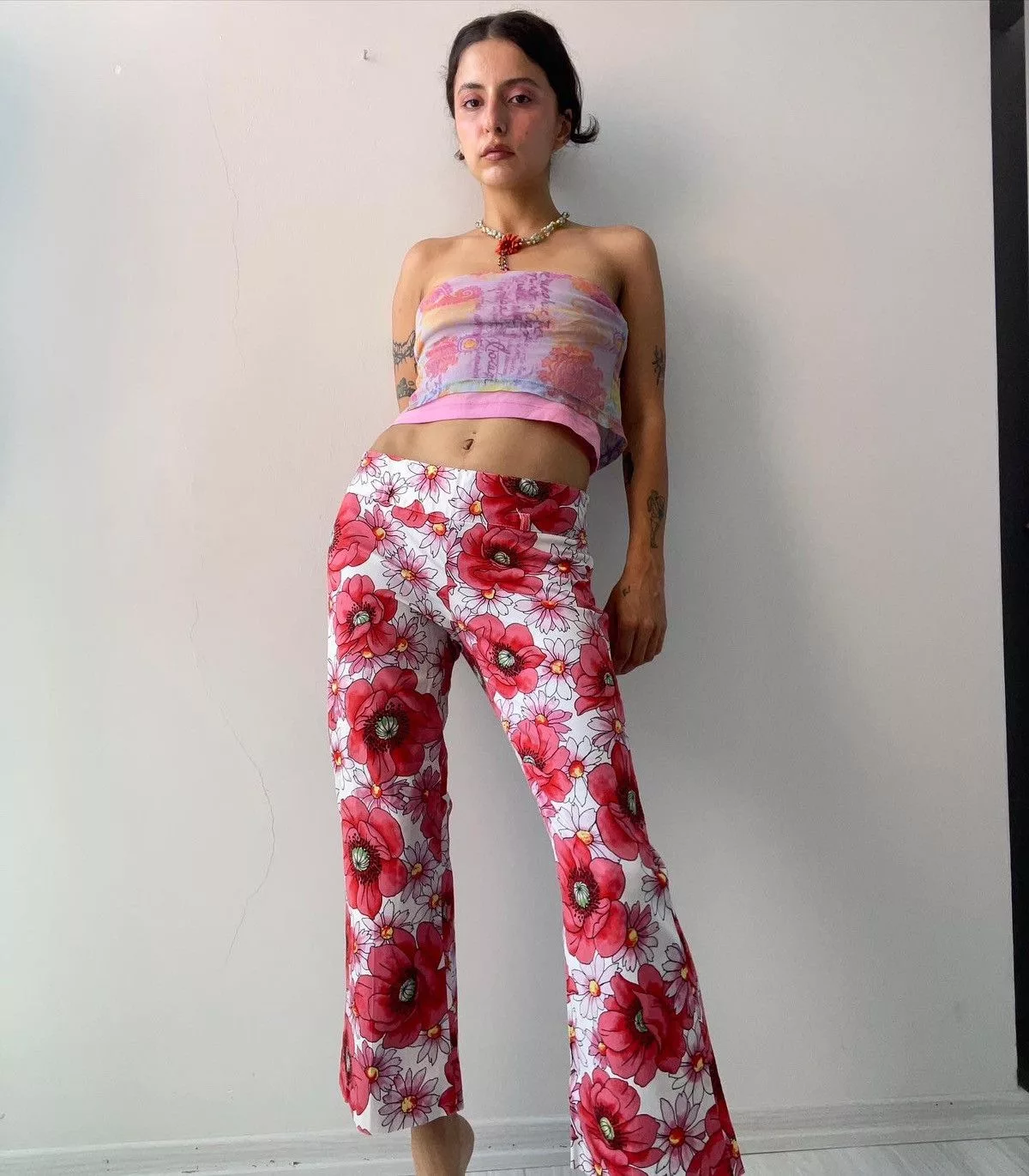 Vintage Pants Vintage Y2k capri Red