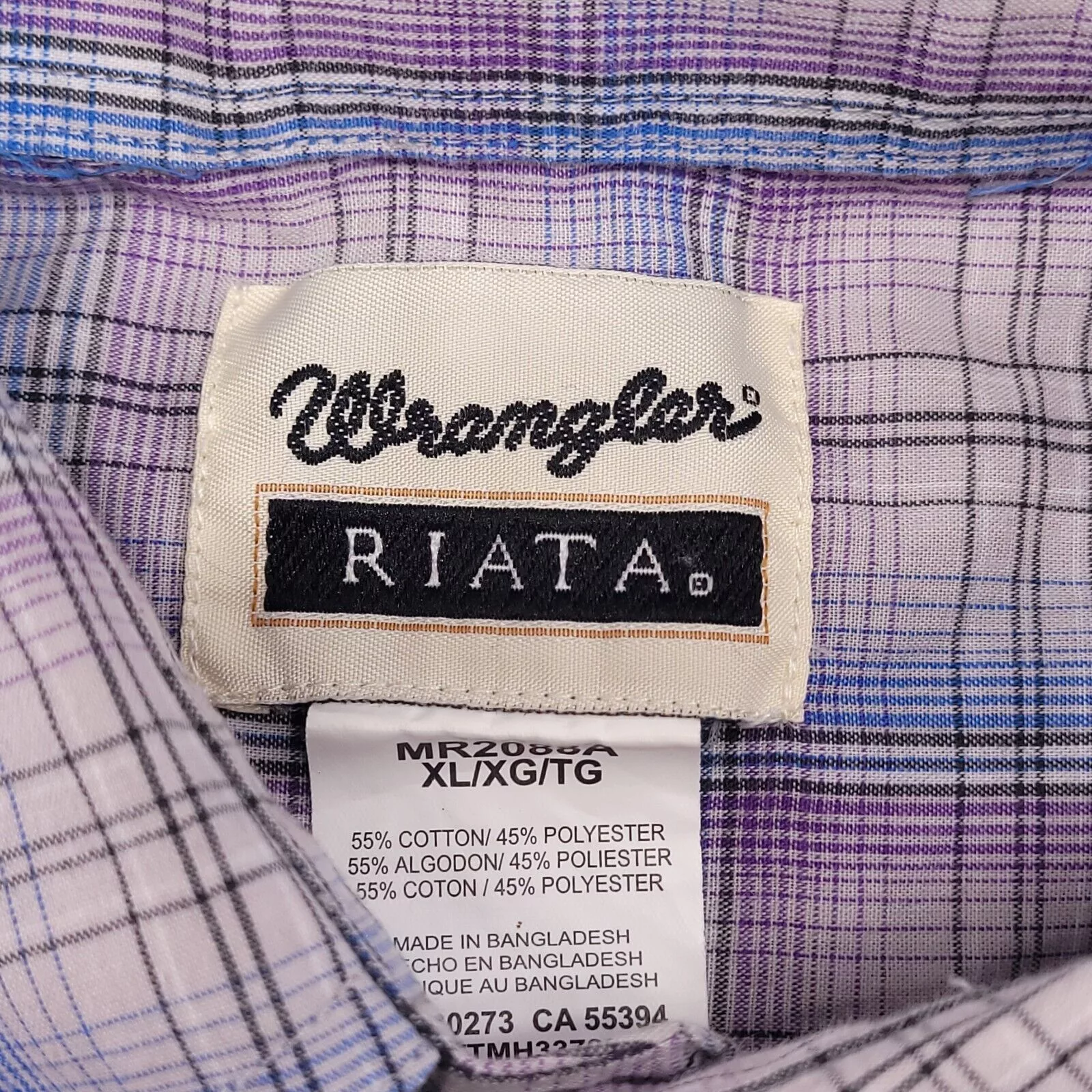 Wrangler Shirts Button Ups Wrangler Casual Button Up Shirt Men Size Extra Large XL Blue
