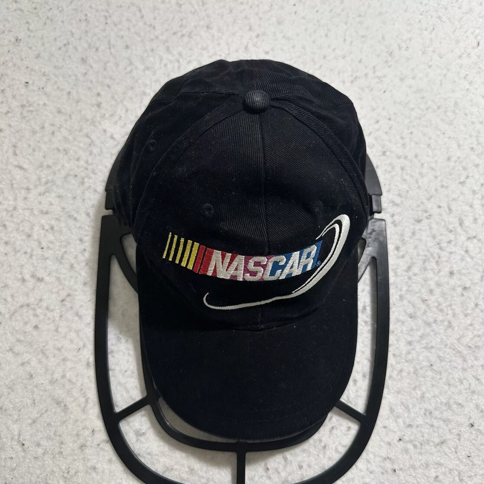 NASCAR Hats NASCAR Racing Black Baseball Hat 3M Logo Cotton
