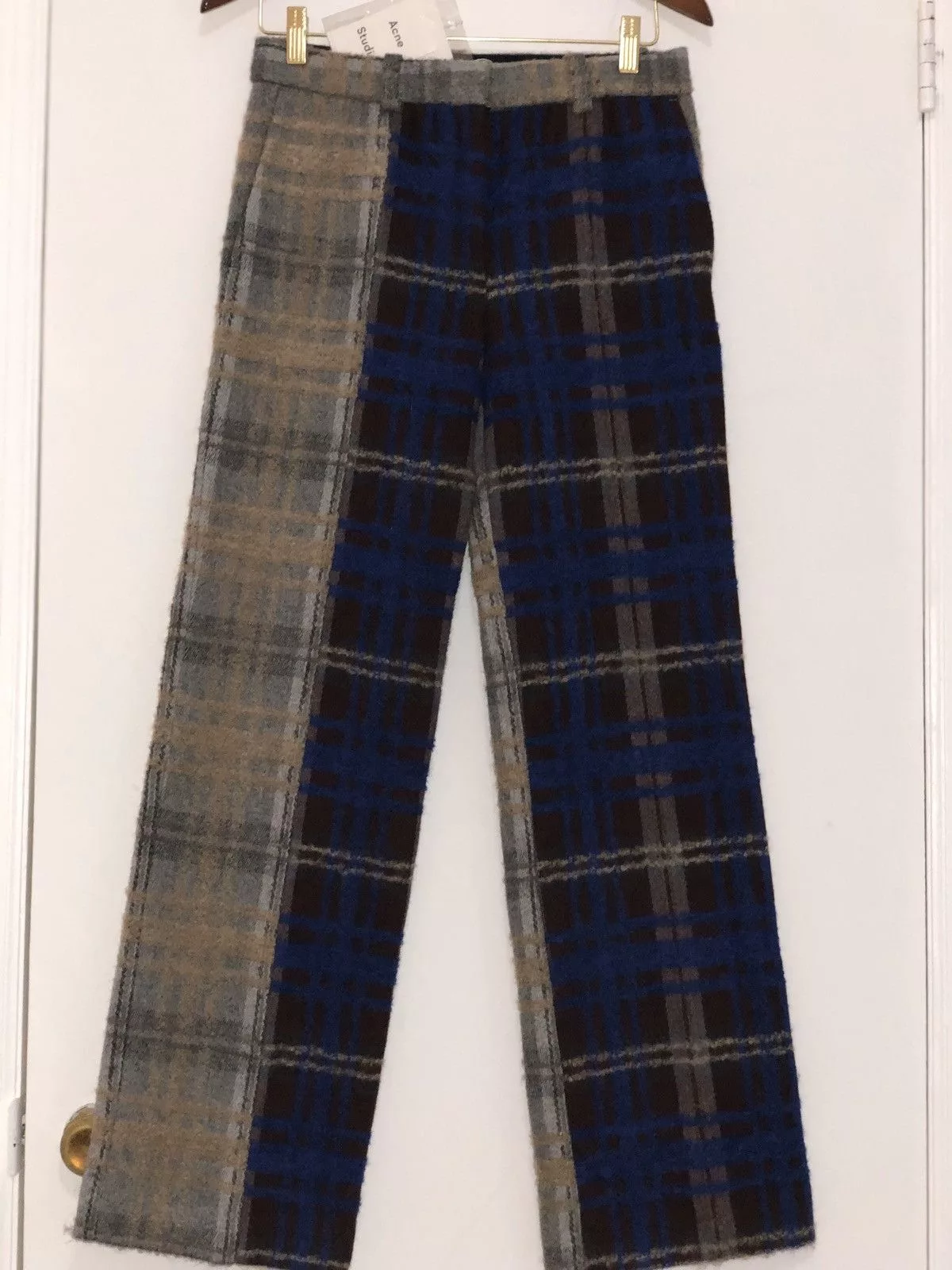 Acne Studios Casual Pants Acne Studios Maya Check Mix Plaid Pants AW16 Multi