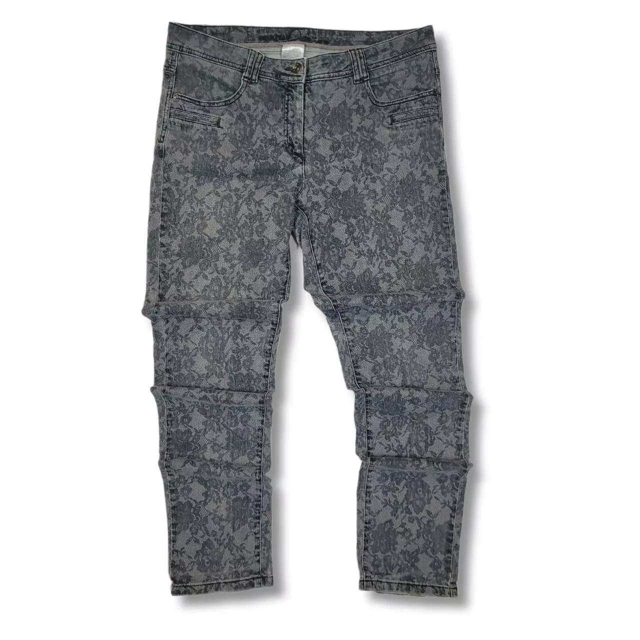 Japanese Brand Jeans Japanese Brand BONITA DENIM Women's Gray Cotton Printed Jeans W34 L30 Vintage