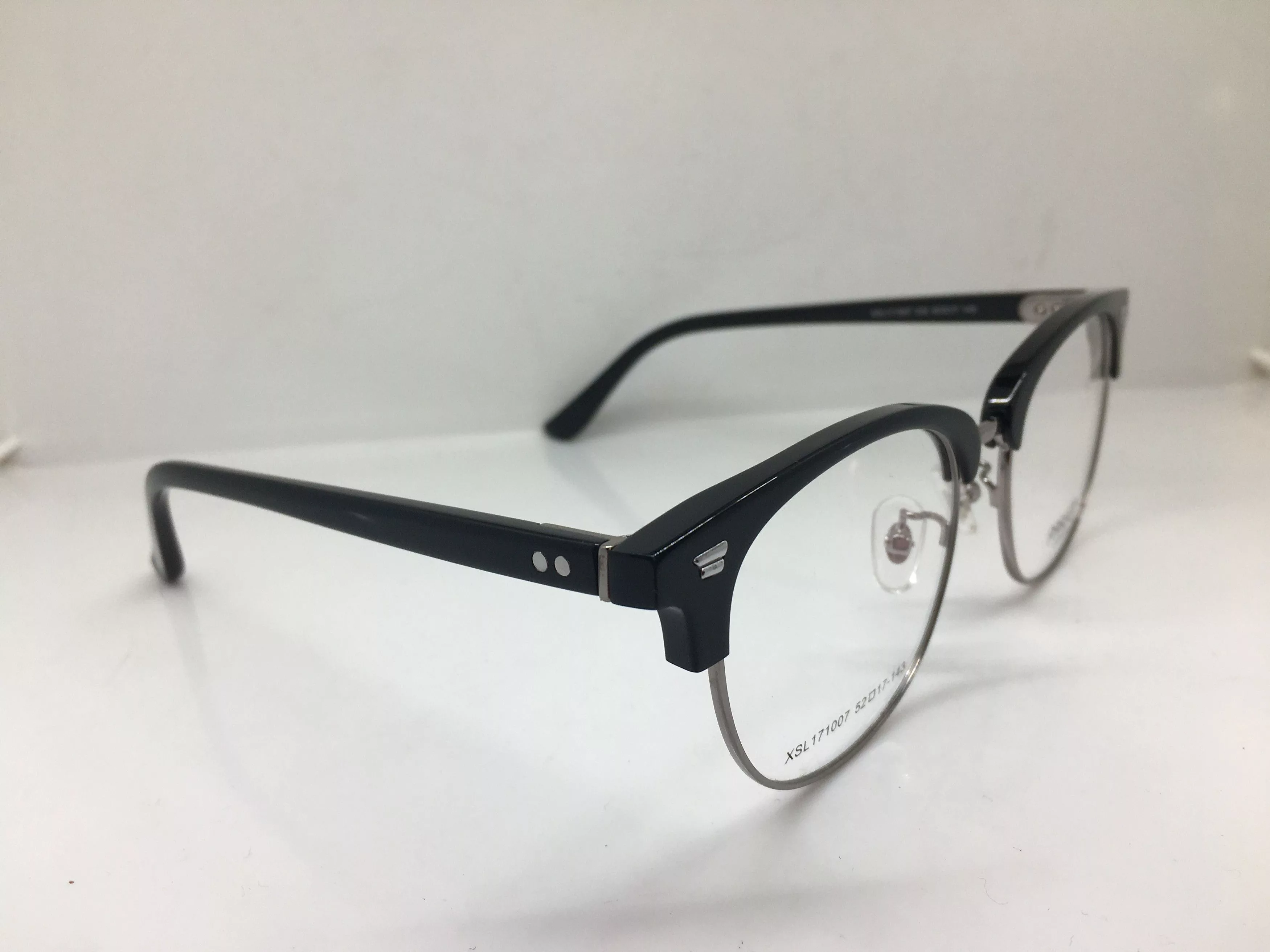 Other Glasses Other Paructt Black Silver Malcolm X Eyeglasses Frame