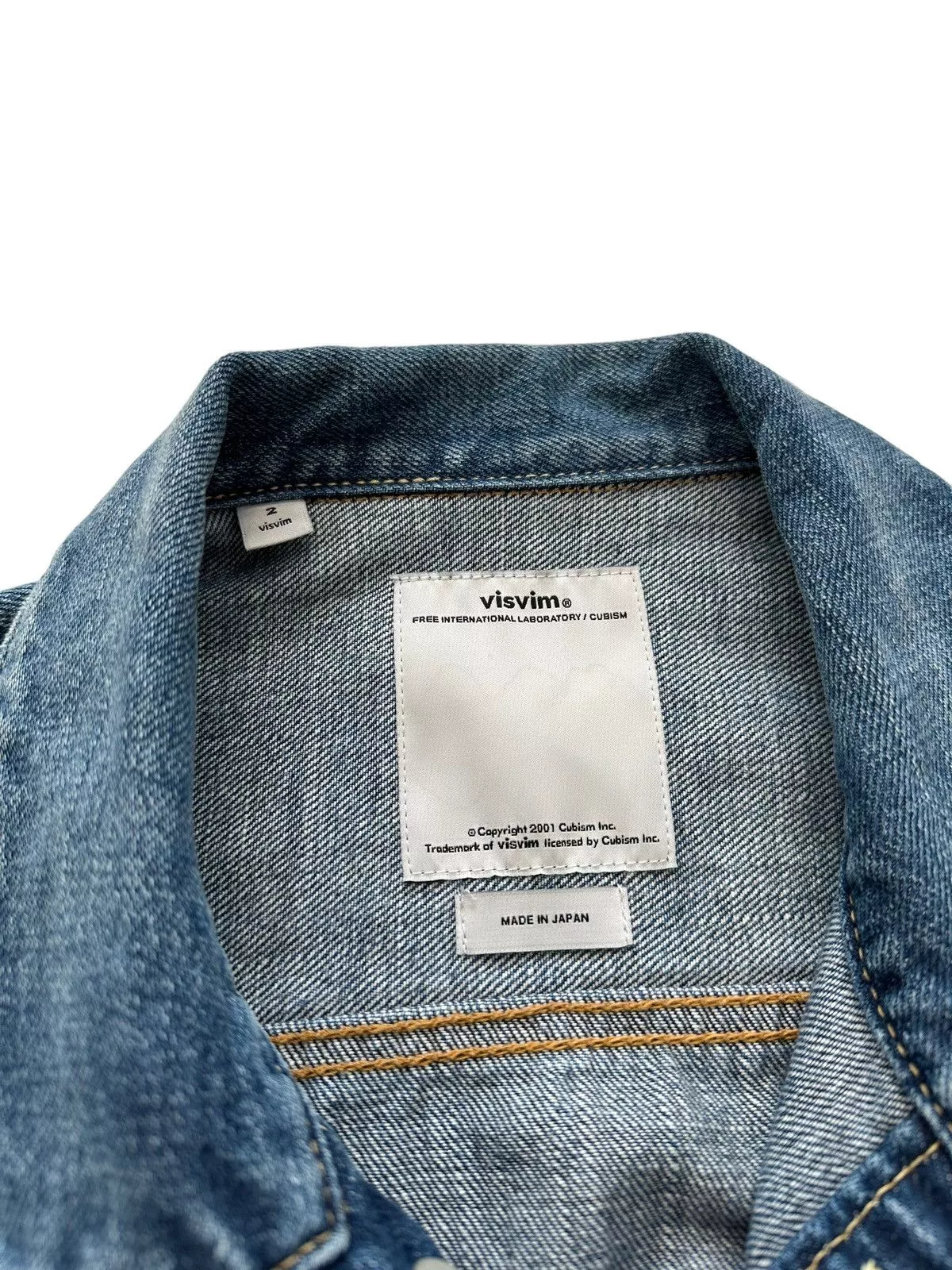 Visvim Denim Jackets Visvim Sz2 16SS SS 101 Damaged Indigo Jacket Blue