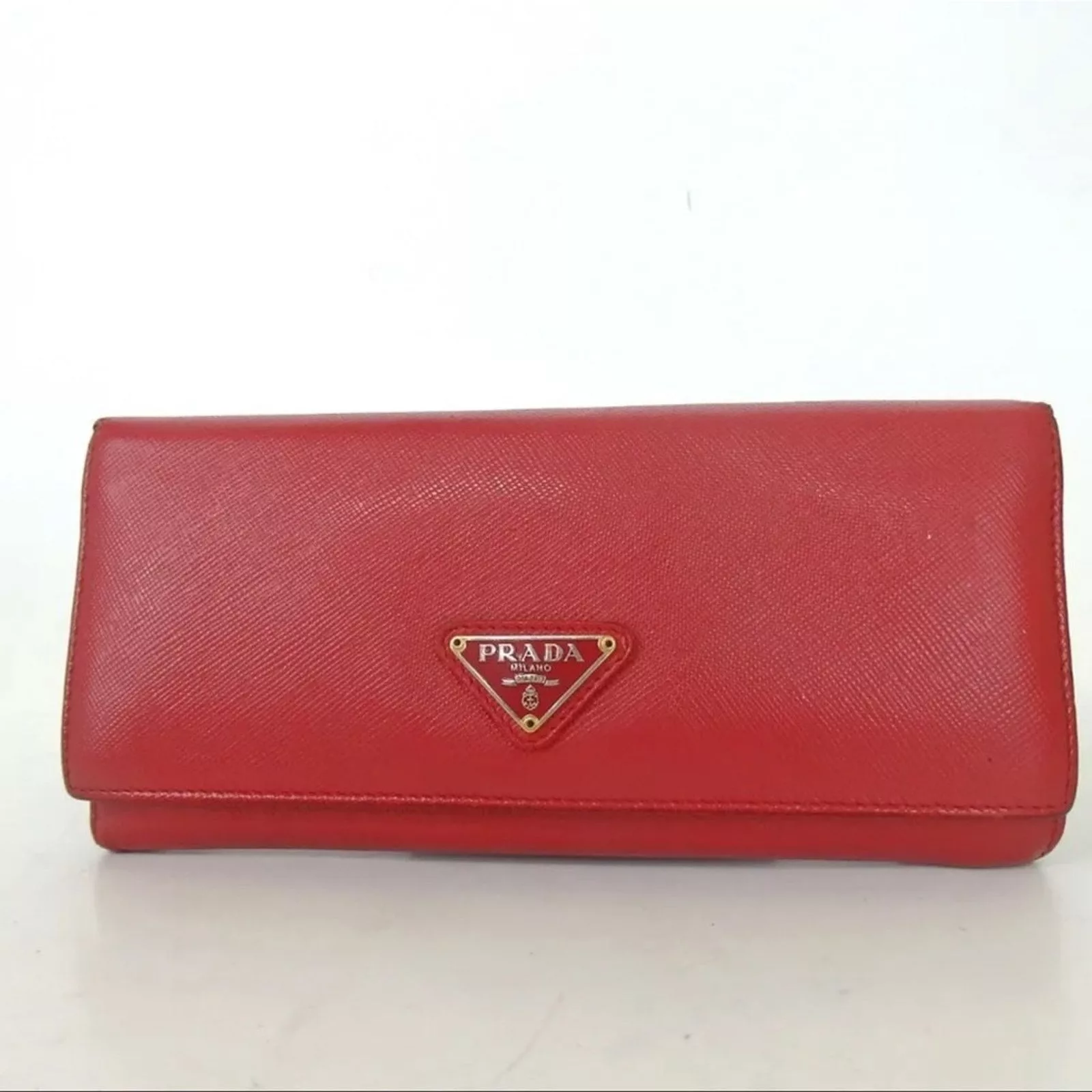 Prada Wallets EUC Prada Saffiano Long Wallet Red
