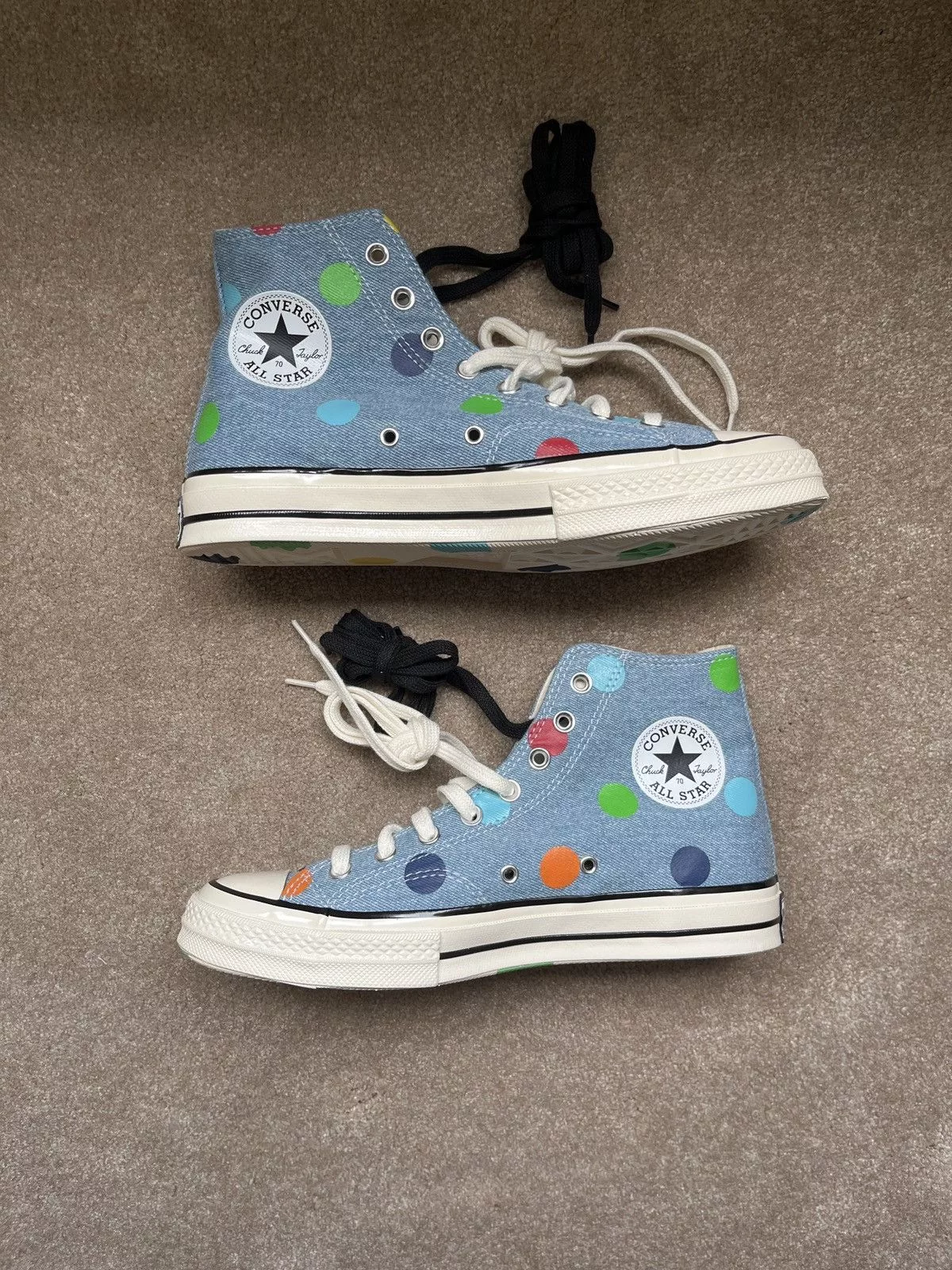Converse Hi Top Sneakers Converse × Golf le Fleur × Golf Wang Polka Dot Hi-Tops (8M, 10W) Blue