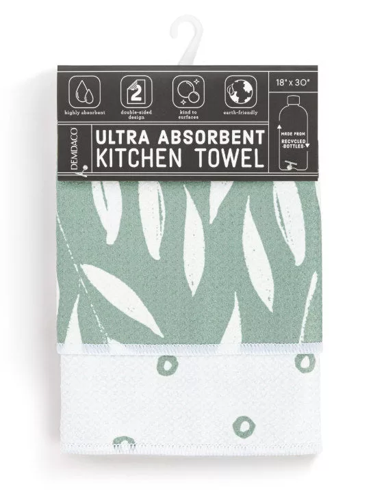Sage Leaves Absorbent 2 Sided Towel