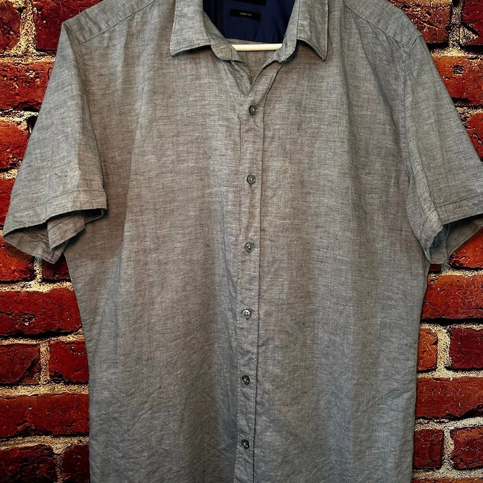 Hugo Boss Shirts Button Ups Hugo boss, short sleeve button down size large Blue