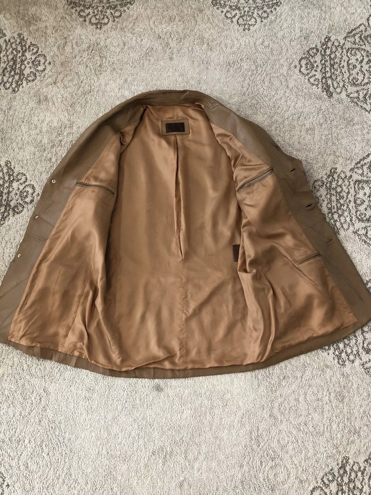 Loewe Leather Jackets Loewe Cordero Lamb leather Coat Brown