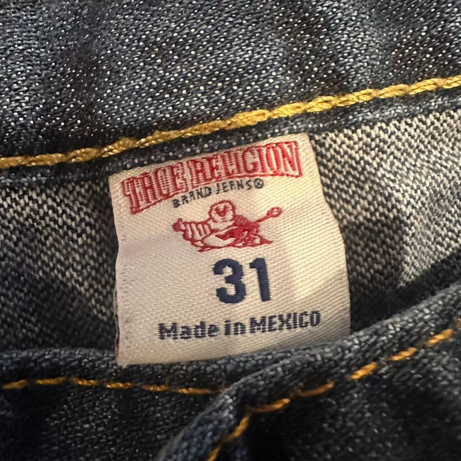 Y2K True Religion Denim Blue Slim Jeans Size 31x32