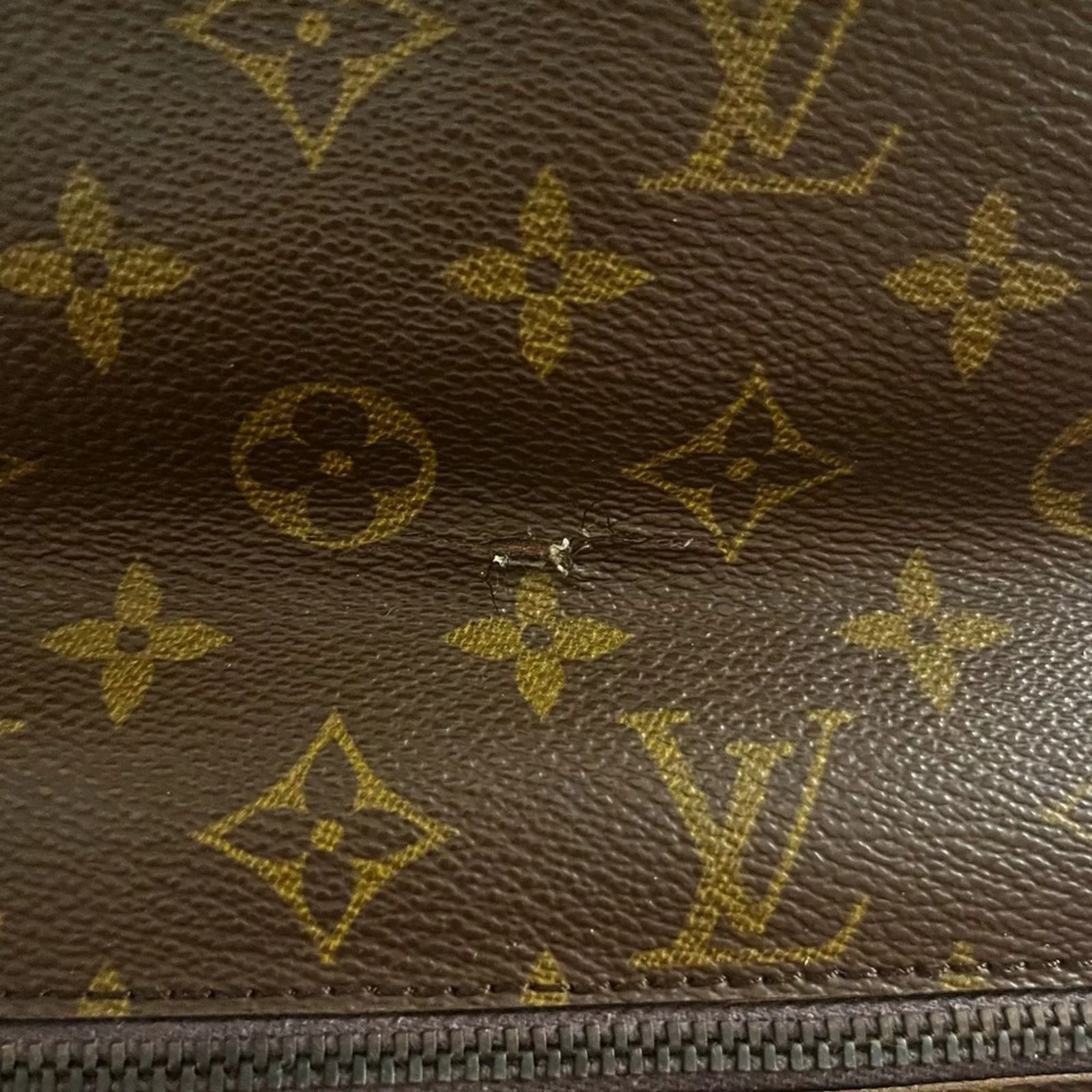 Louis Vuitton Shoulder Bags 💎 Vintage Louis Vuitton Monogram Fold over large clutch Brown