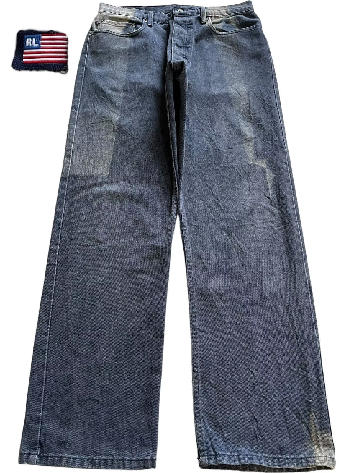 Polo Ralph Lauren Denim Polo Ralph Lauren × Vintage SALES 🔥 Vintage Polo Classic Faded Style Baggy Jeans Blue Streetwear