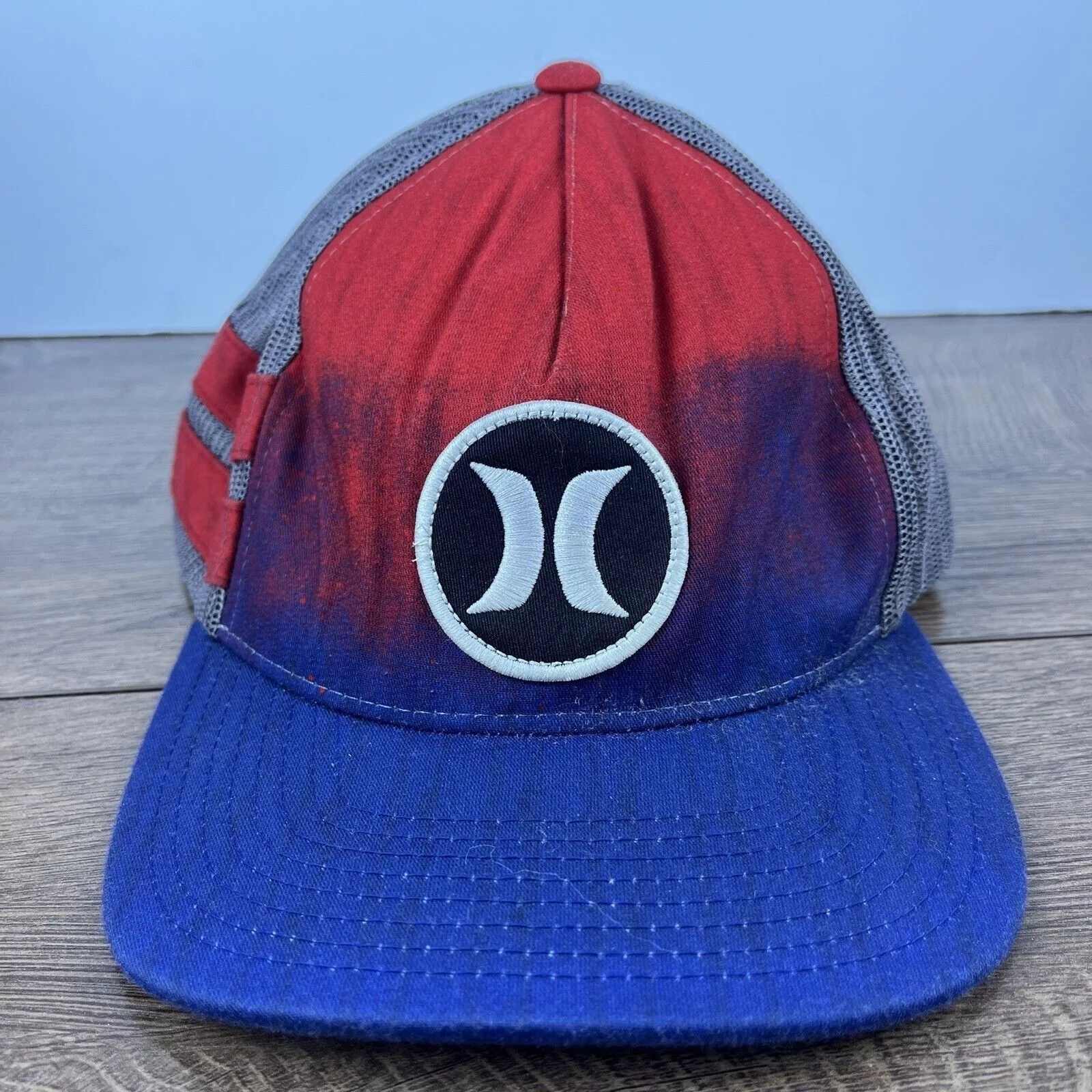 Hurley Hats Hurley Snapback Hat Red USA Blue Hat Adjustable Adult Size H Black