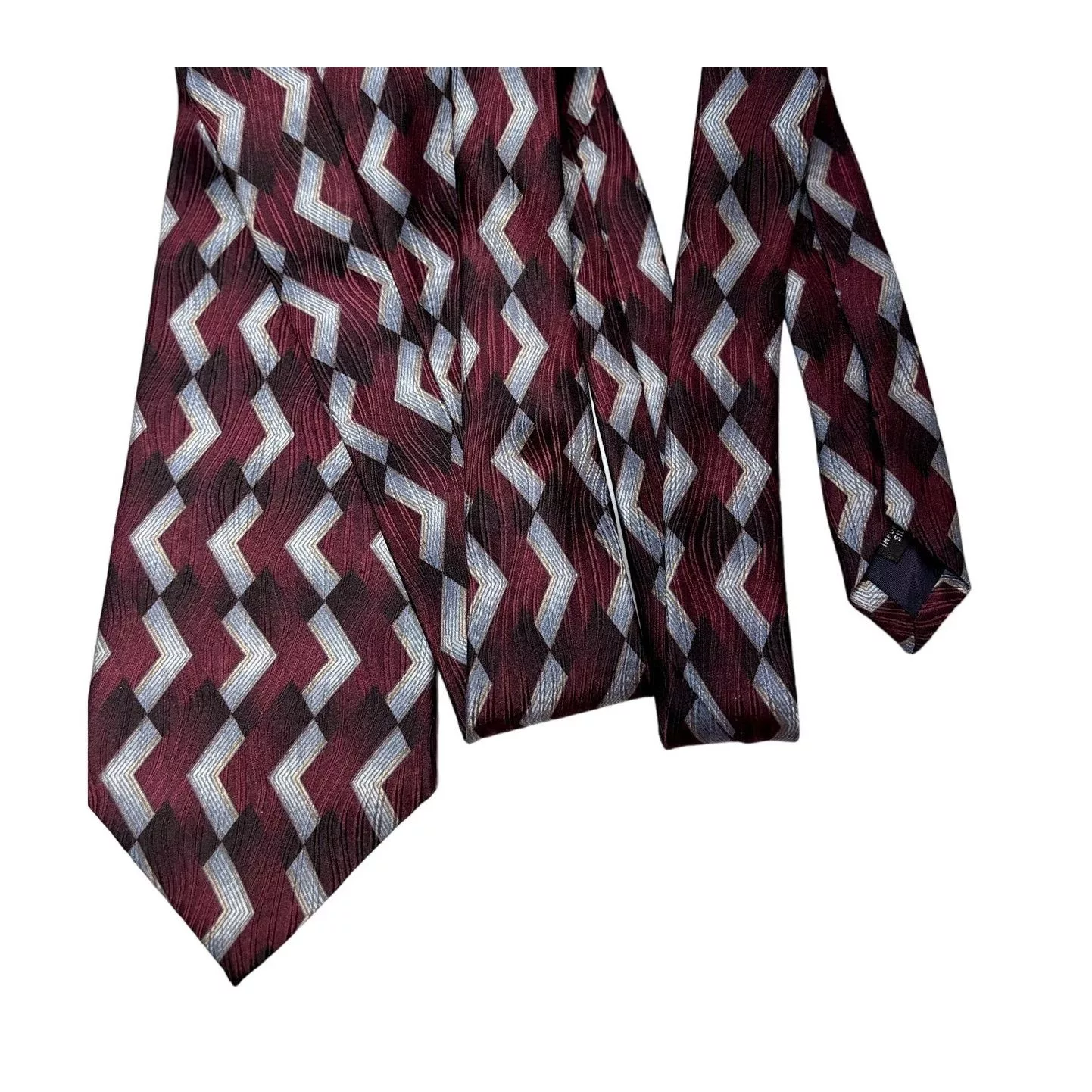 Stafford Ties Pocketsquares STAFFORD Men's Multicolor Silk Abstract Pattern Neck Tie Red