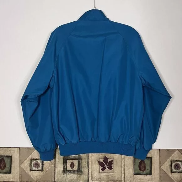 Lands' End Rain Jackets Lands' End Lands End Bomber Windbreaker Jacket Medium Reversible Blue O