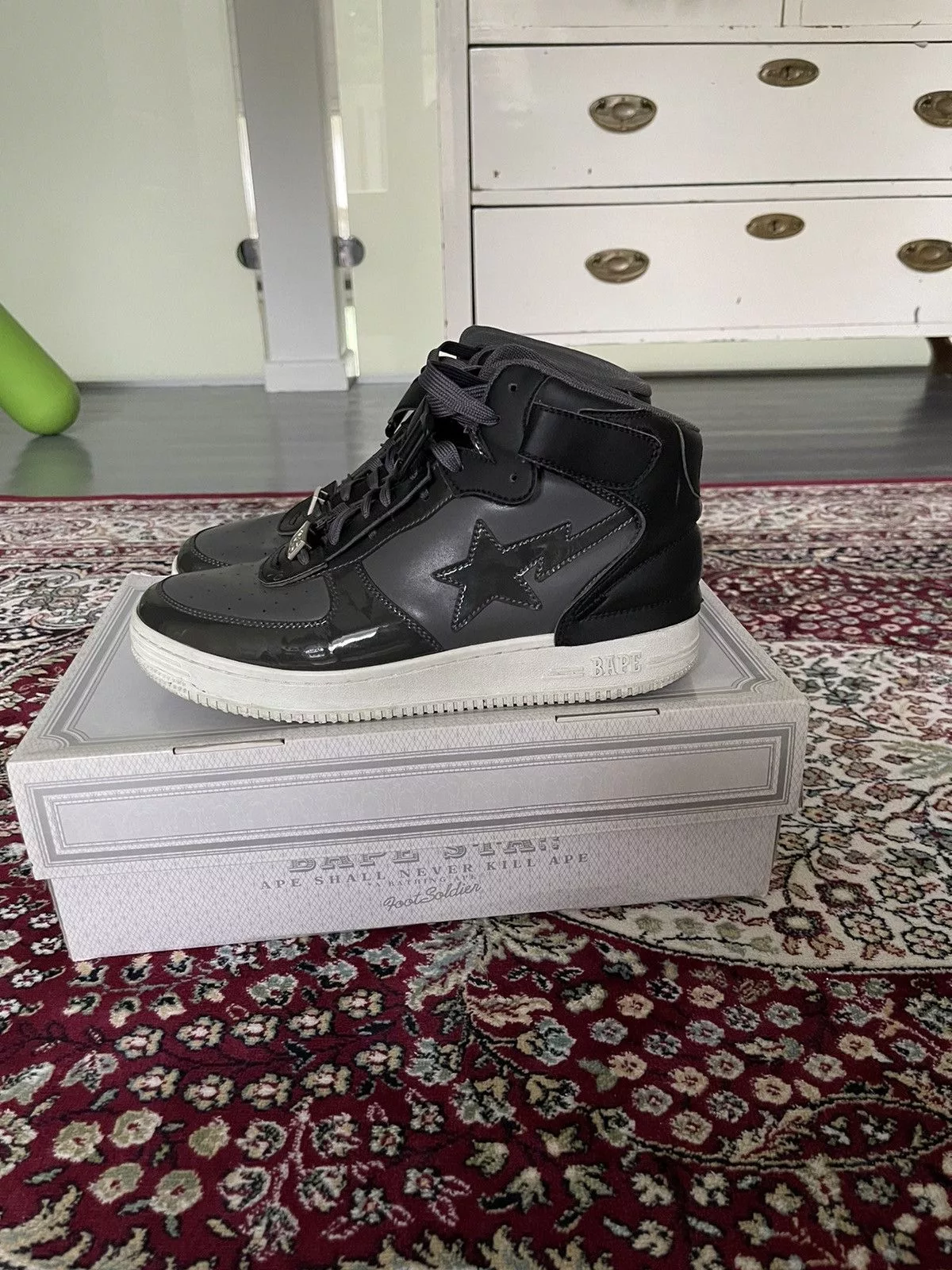 Bape Hi Top Sneakers Bapesta Mid (FW19) Black